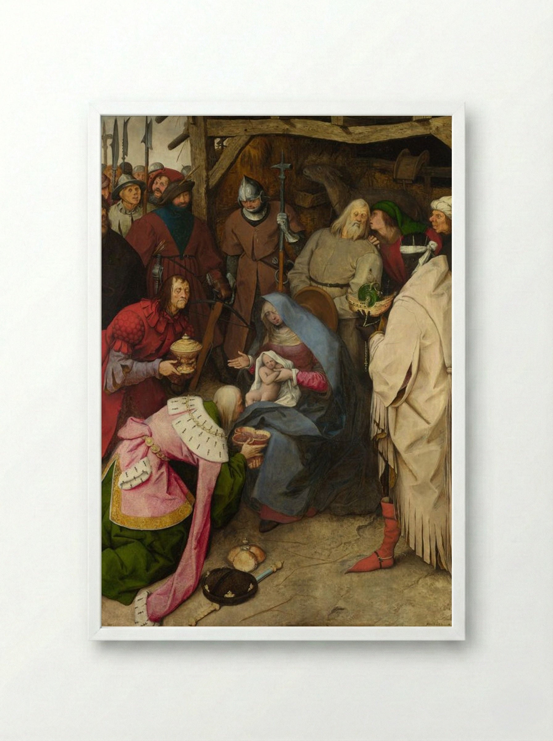 Adoration of the Magi - Pieter Bruegel the Elder - Framed Print White