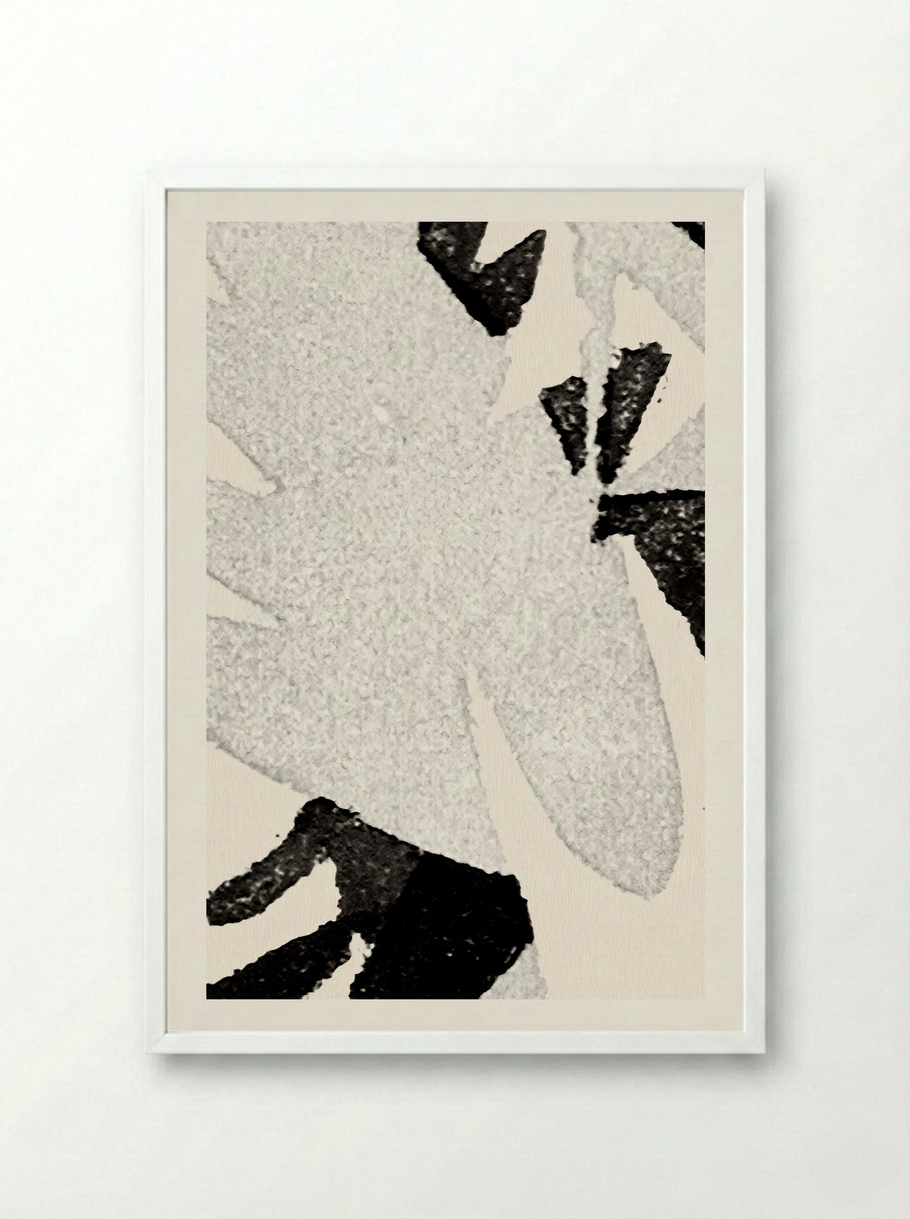 Abstract Composition (Black and White) - Franz Marc - Framed Print White