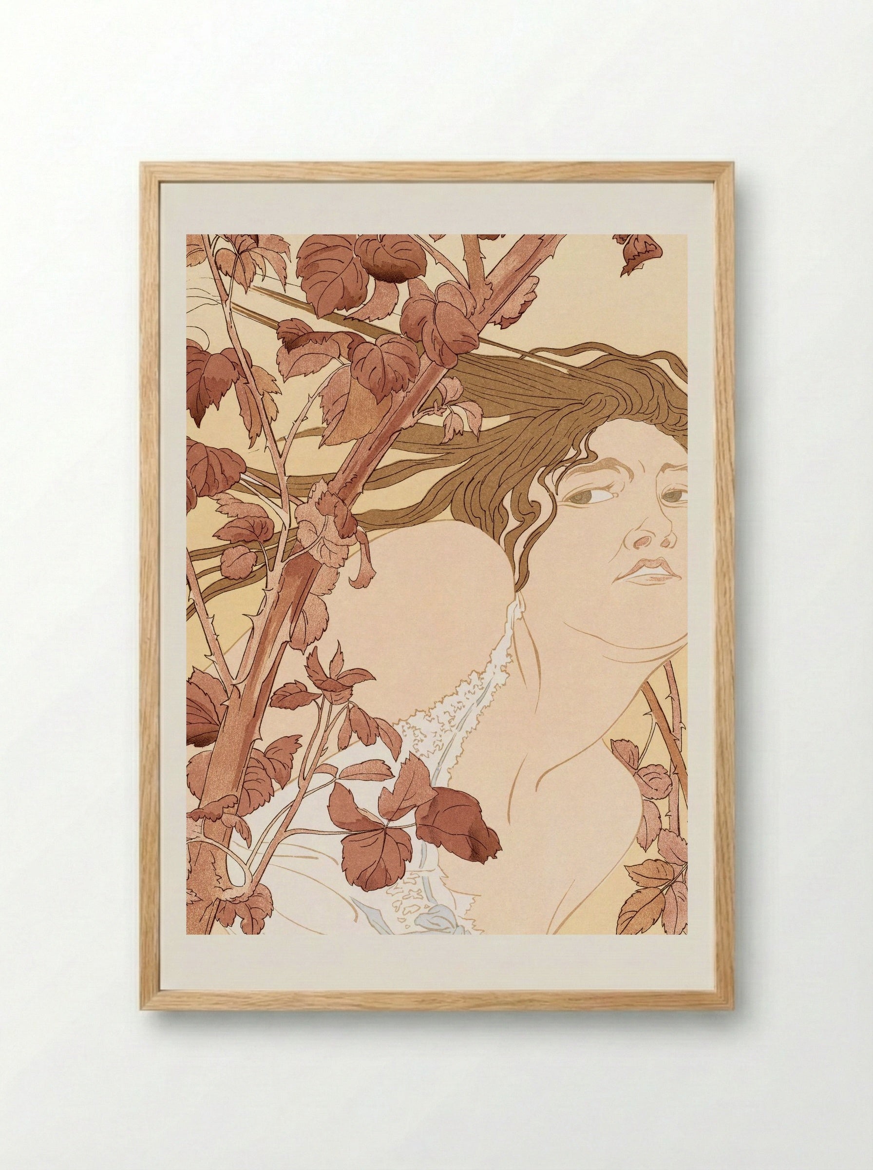 In the Brambles (Dans les ronces) - Henri Detouche - Framed Print Wood