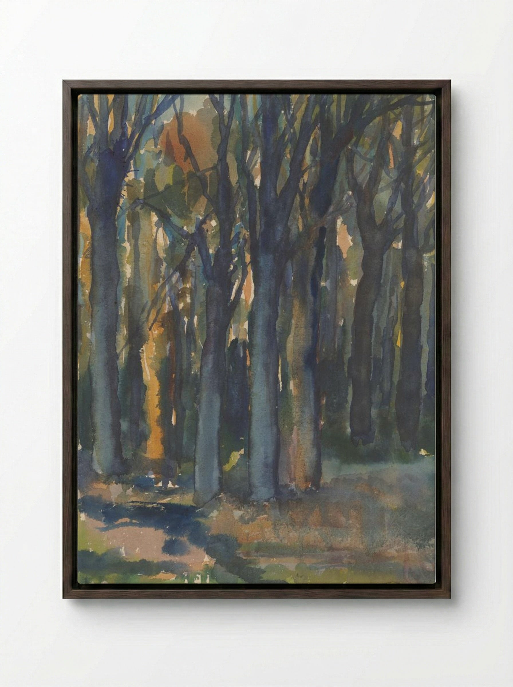 Forest - Zolo Palugyay - Framed Canvas Dark Wood