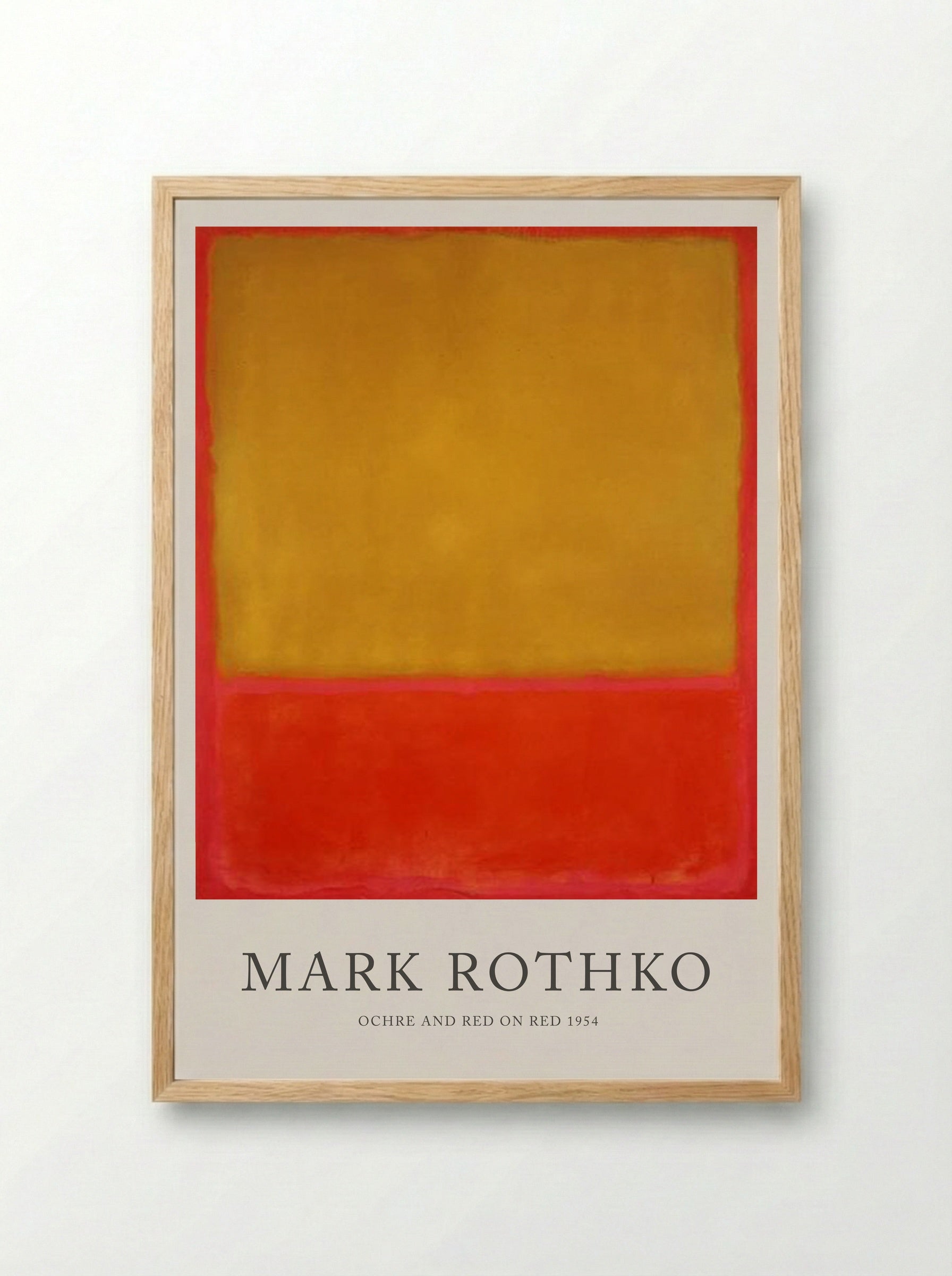 Ochre and Red on Red - Mark Rothko - Framed Print Wood