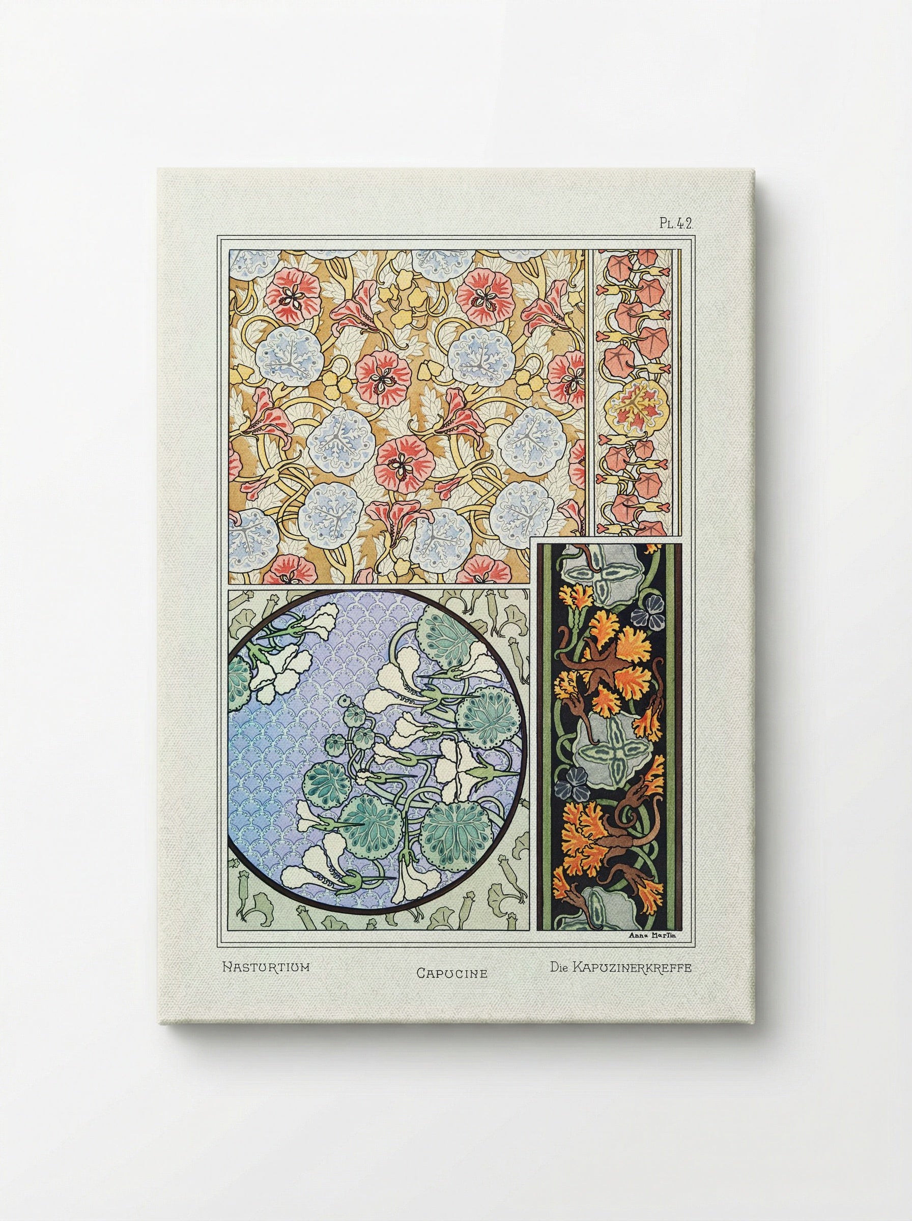 Capucine (Nasturtium) from La Plante et ses Applications ornementales - Maurice Pillard Verneuil - Canvas