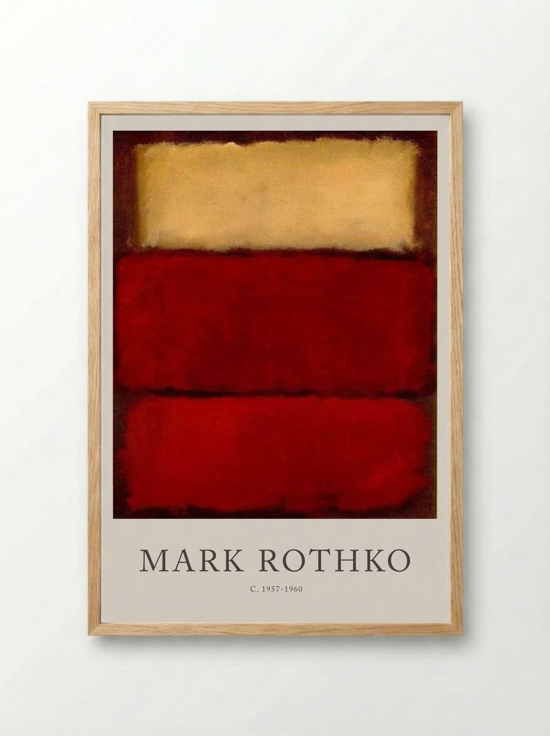 Untitled (Three Rectangles) - Mark Rothko - Framed Print Wood