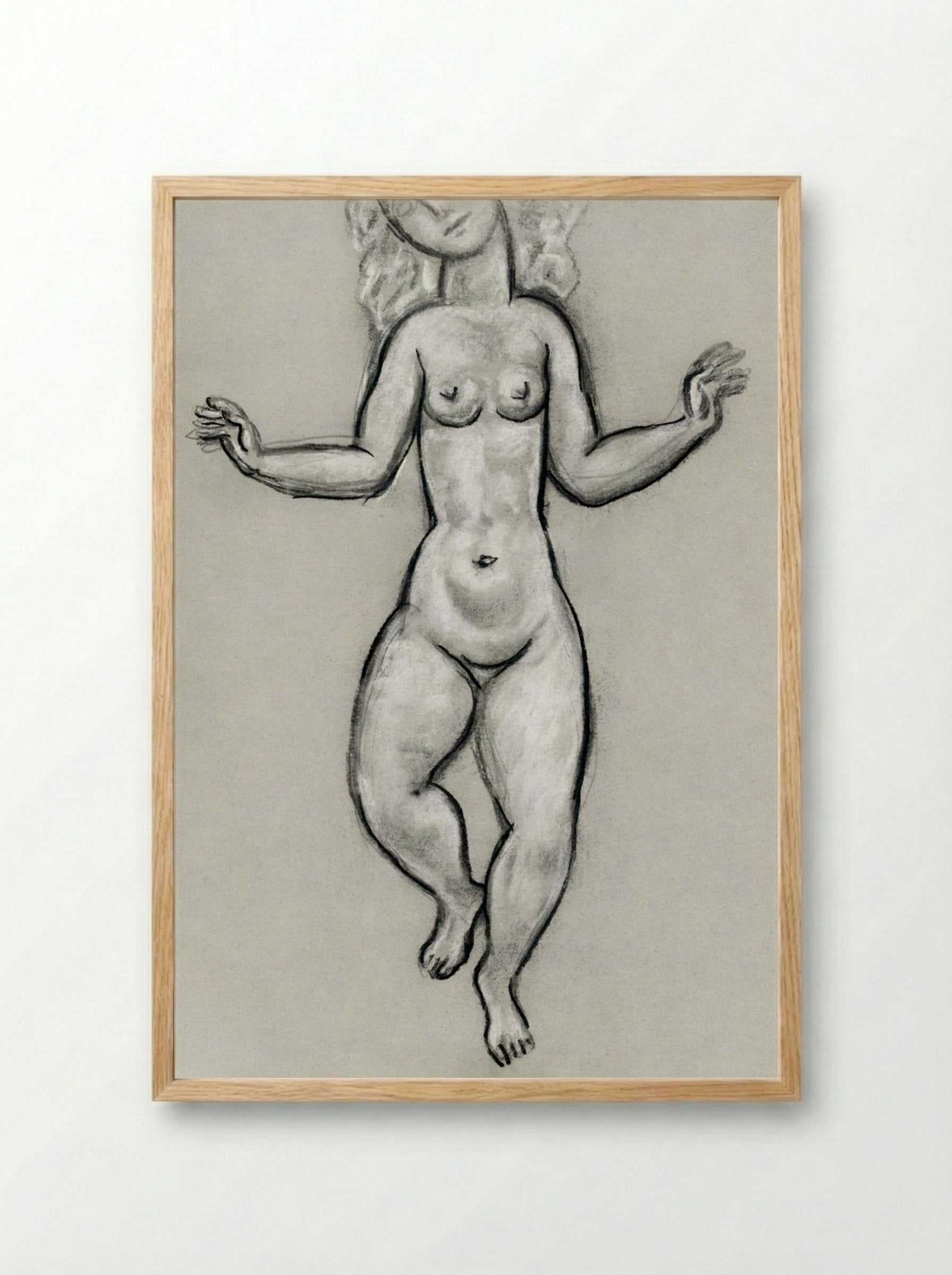 Dancing Naked Woman - Leo Gestel - Framed Print Wood