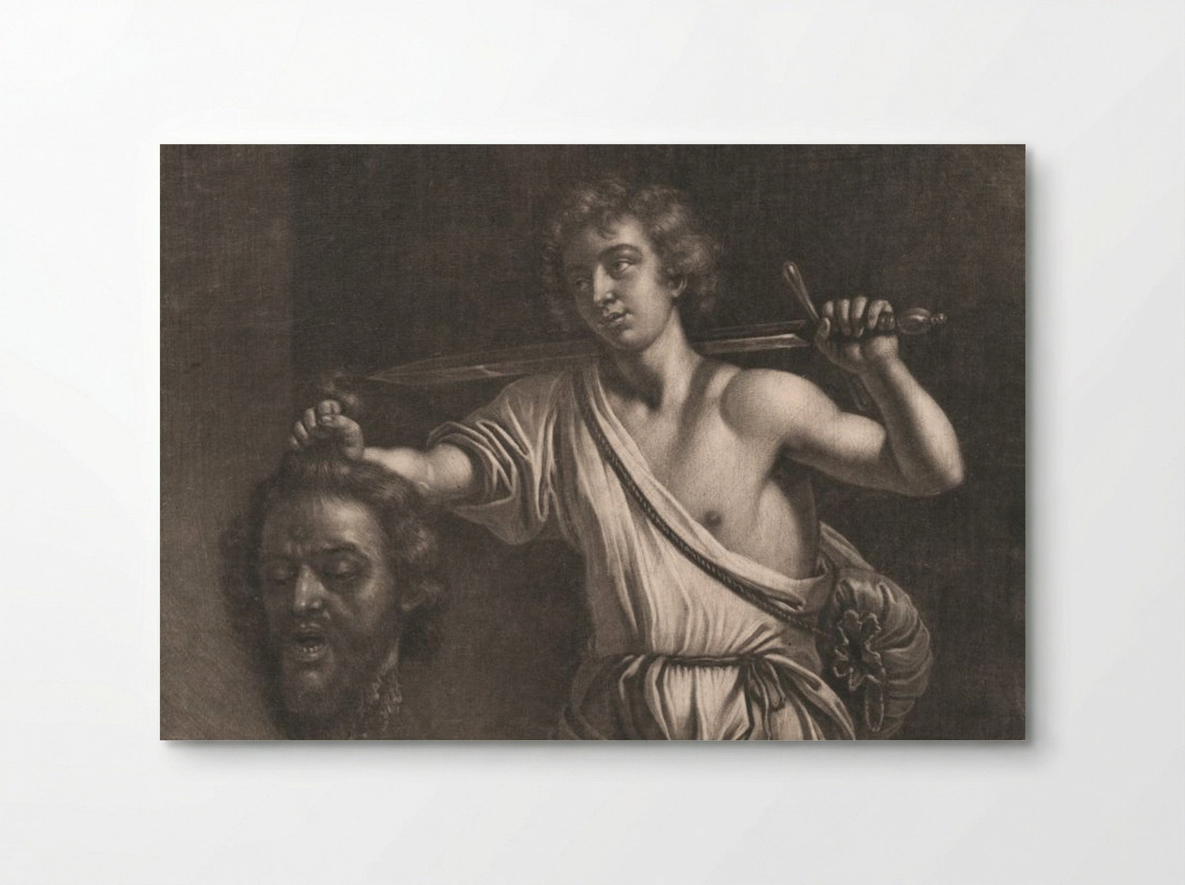 David with the Head of Goliath - Wallerant Vaillant - Poster
