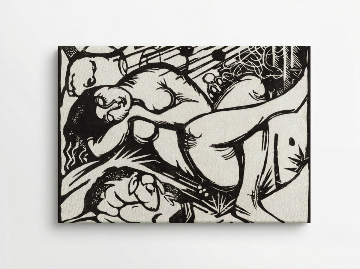 Sleeping Shepherdess - Franz Marc - Canvas
