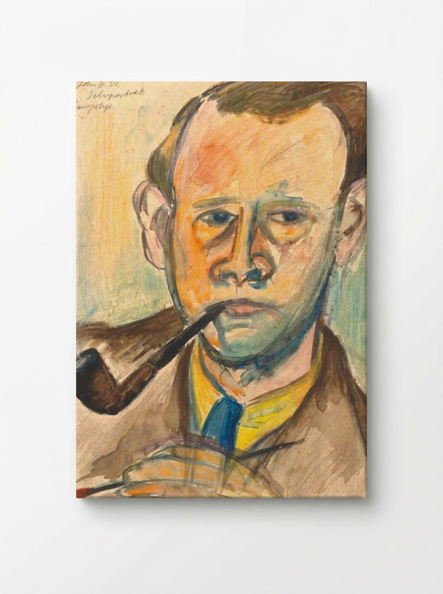 Self-portrait in Lamplight - John Christensen - Canvas