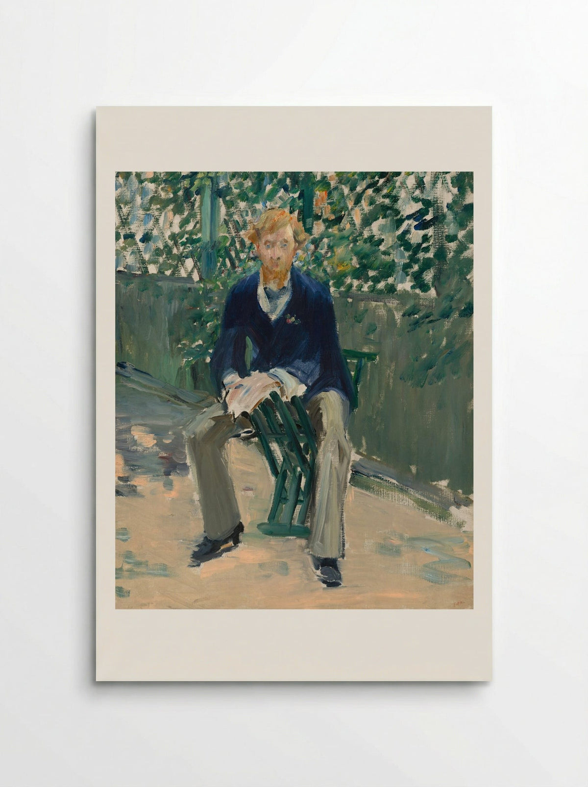 George Moore in the Artist's Garden - Édouard Manet - Poster