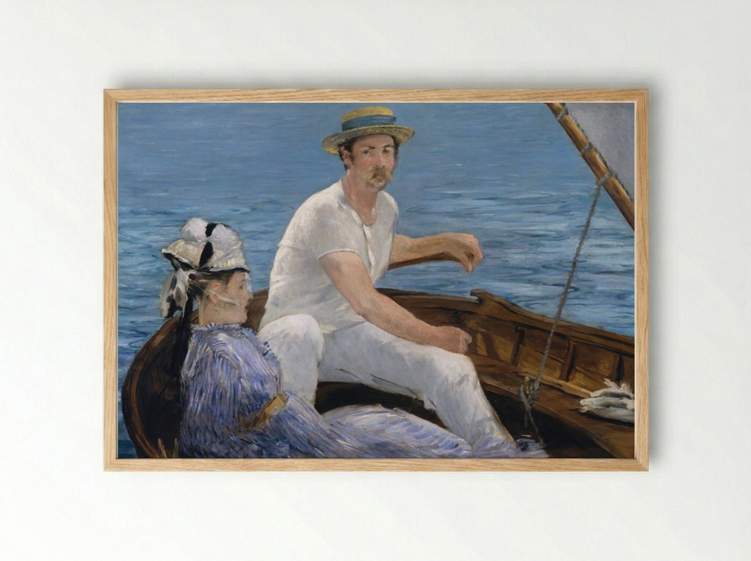Boating - Édouard Manet - Framed Print Wood