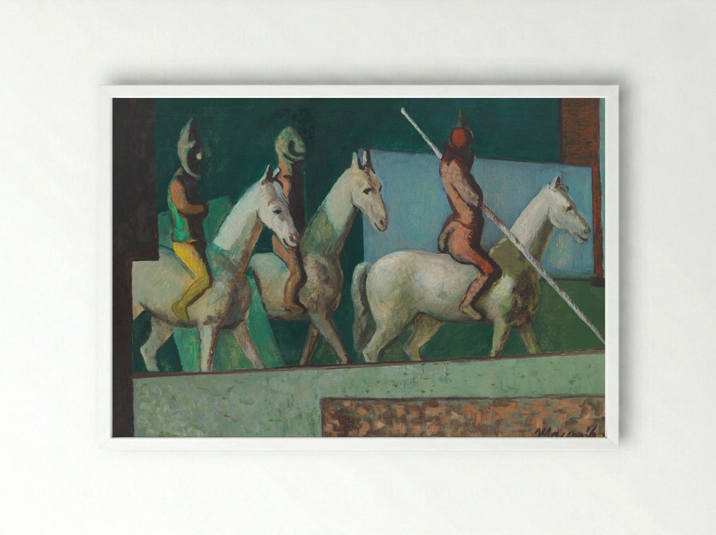 Riders - Cyprián Majerník - Framed Print White