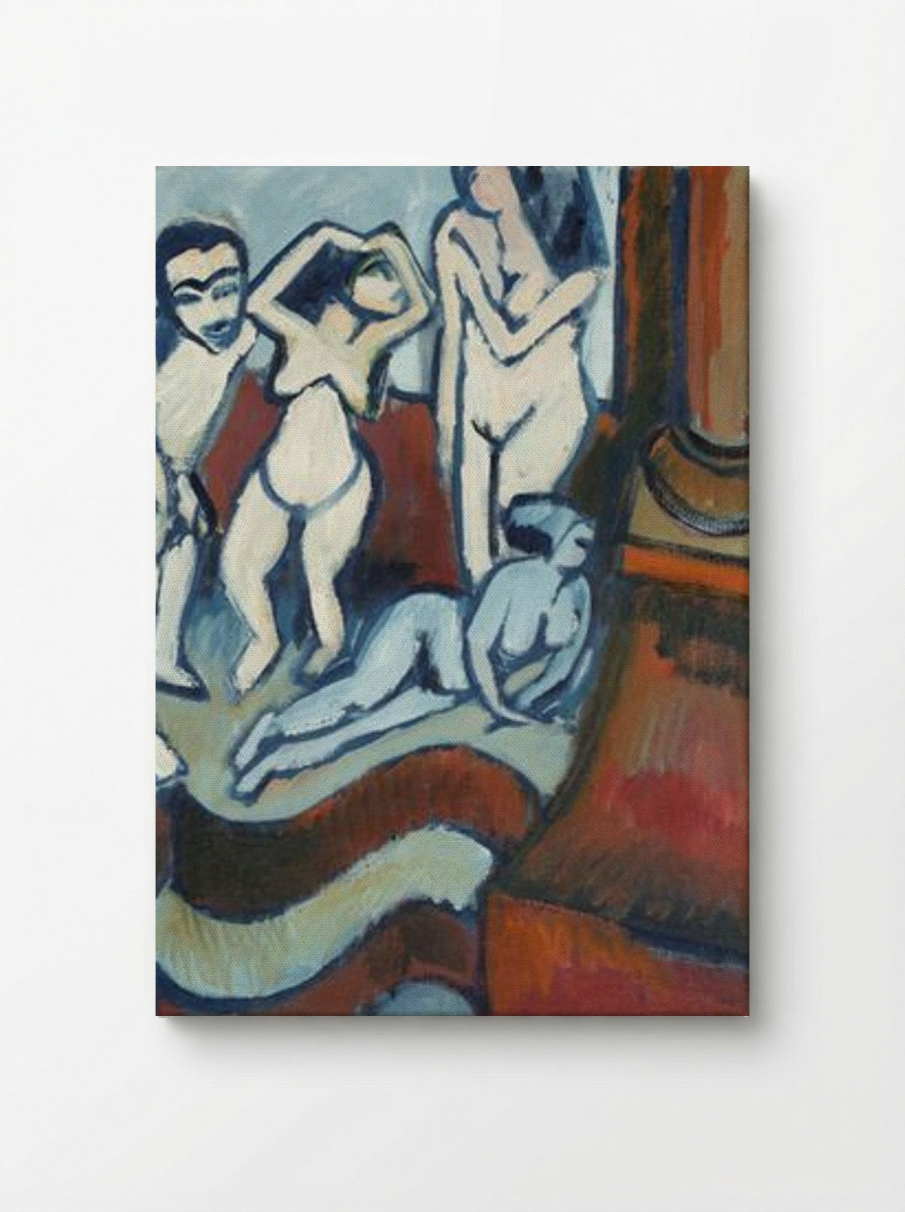 Four Wooden Sculptures - Ernst Ludwig Kirchner - Canvas