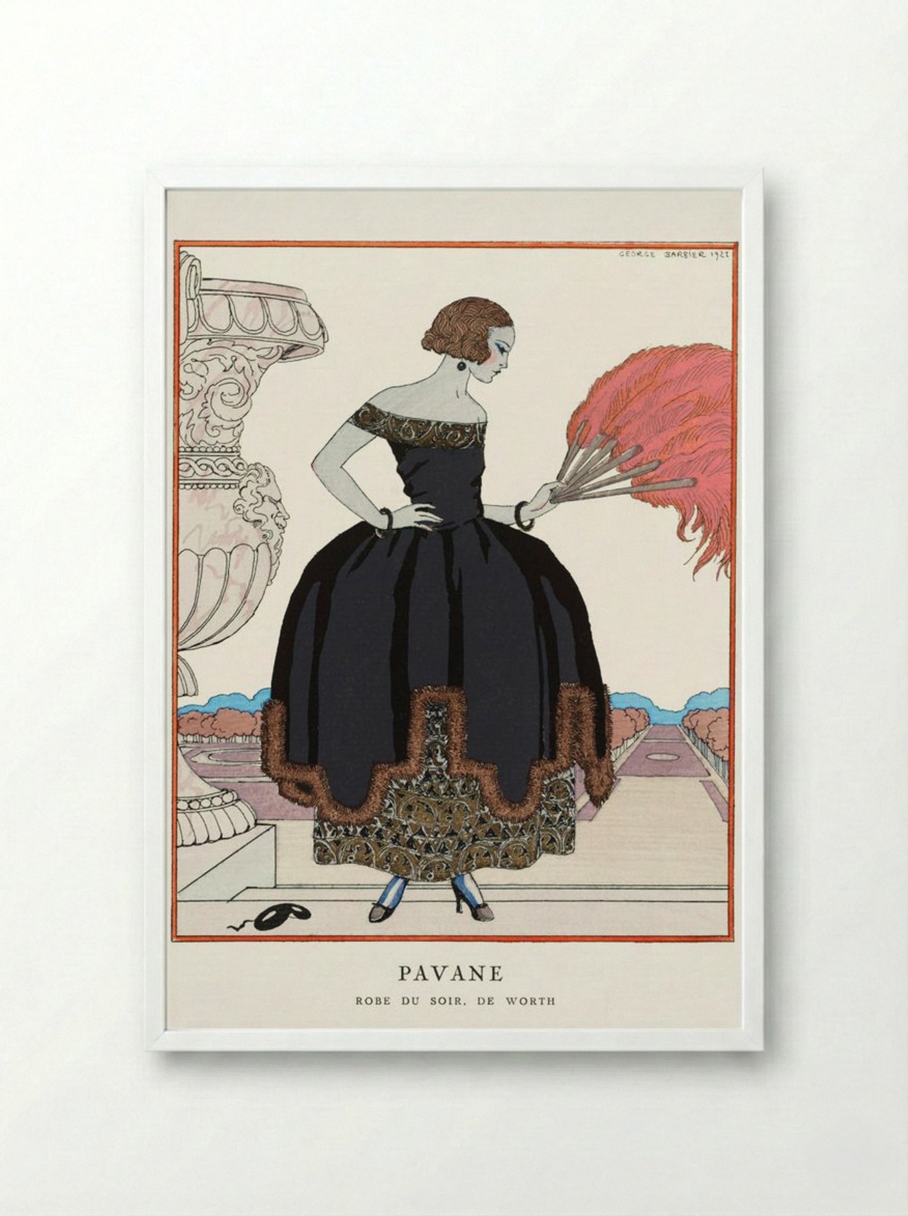 Pavane - George Barbier - Framed Print White