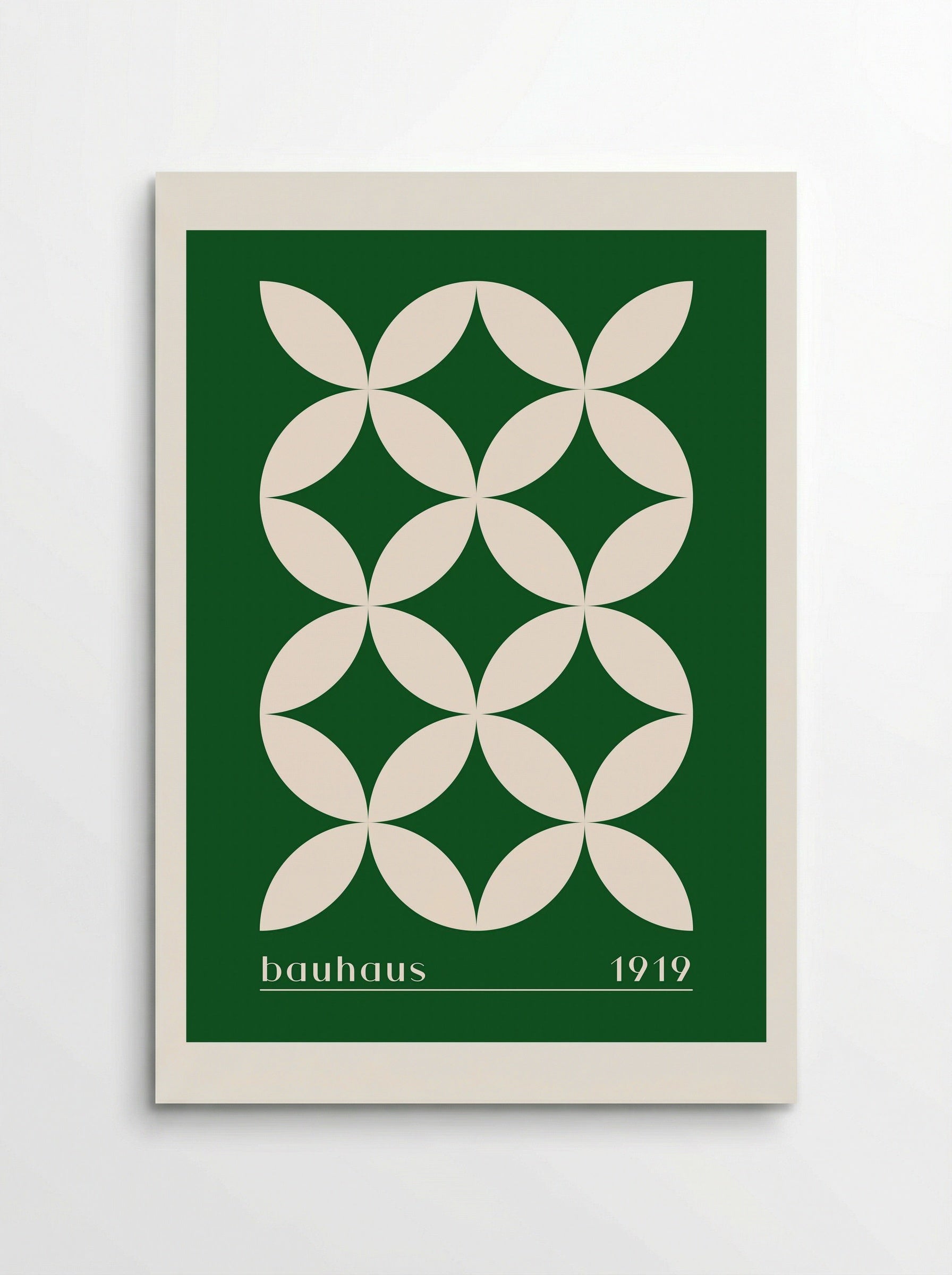 Bauhaus Petal Matrix in Green (1919) - Poster