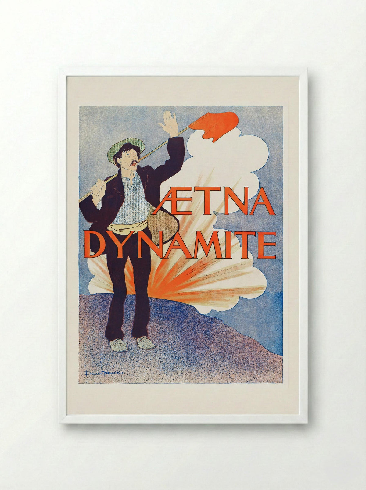 Aetna Dynamite - Edward Penfield - Framed Print White