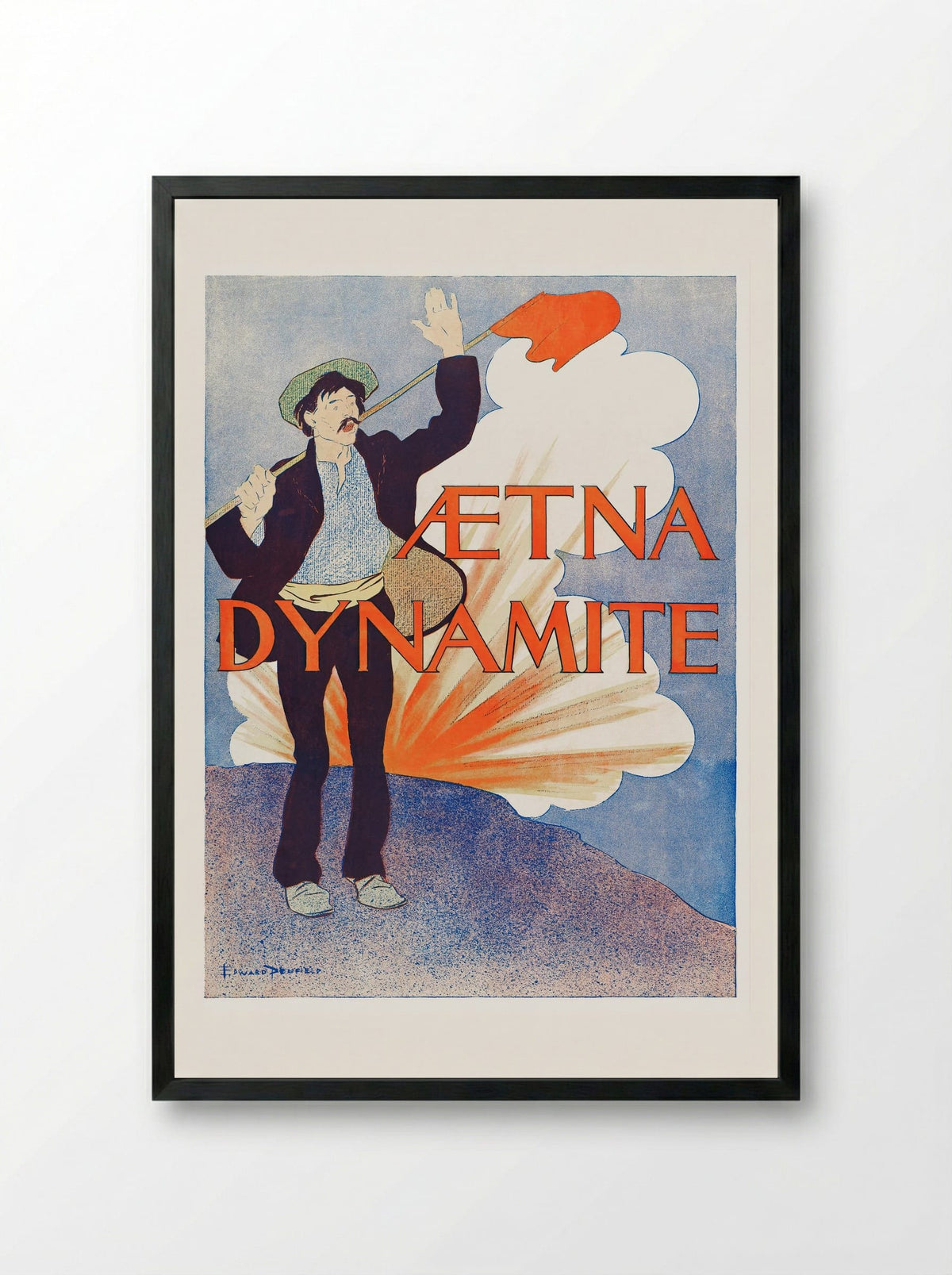 Aetna Dynamite - Edward Penfield - Framed Print Black
