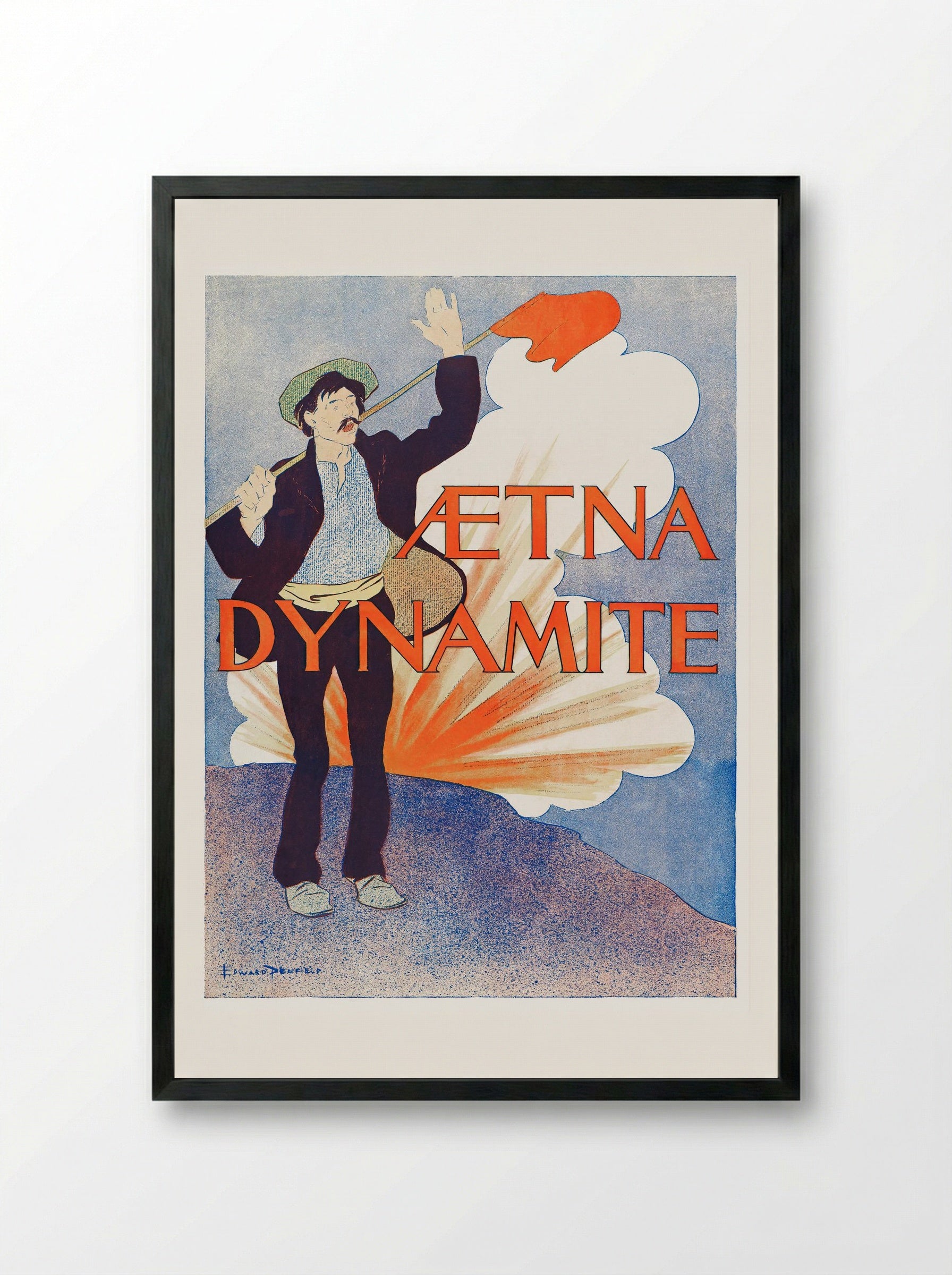 Aetna Dynamite - Edward Penfield - Framed Print Black