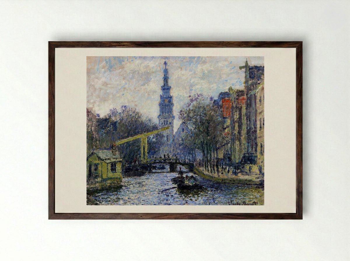 The Zuiderkerk, Amsterdam - Claude Monet - Framed Print Dark Wood