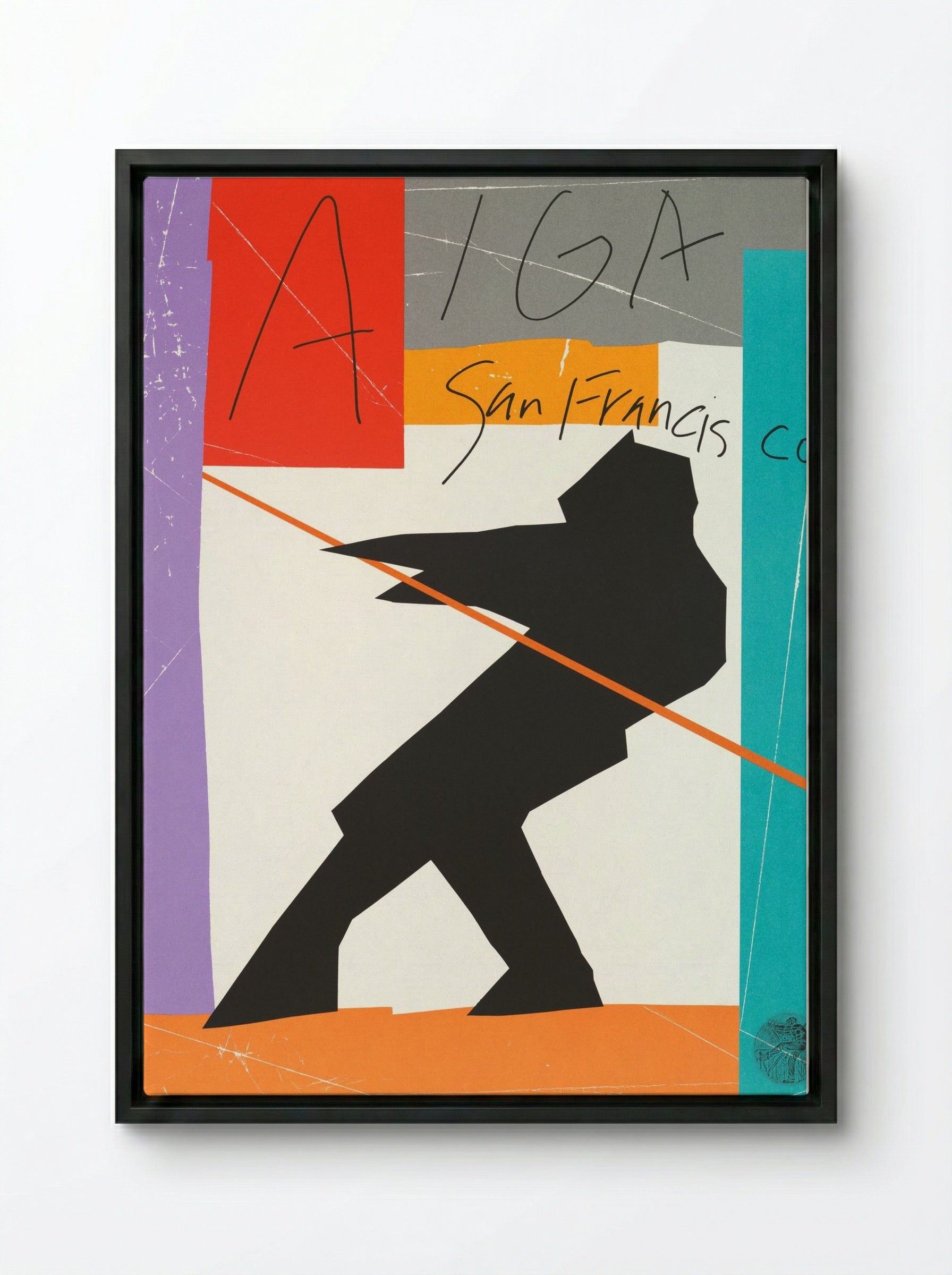 AIGA San Francisco - Michael Manwaring - Framed Canvas Black