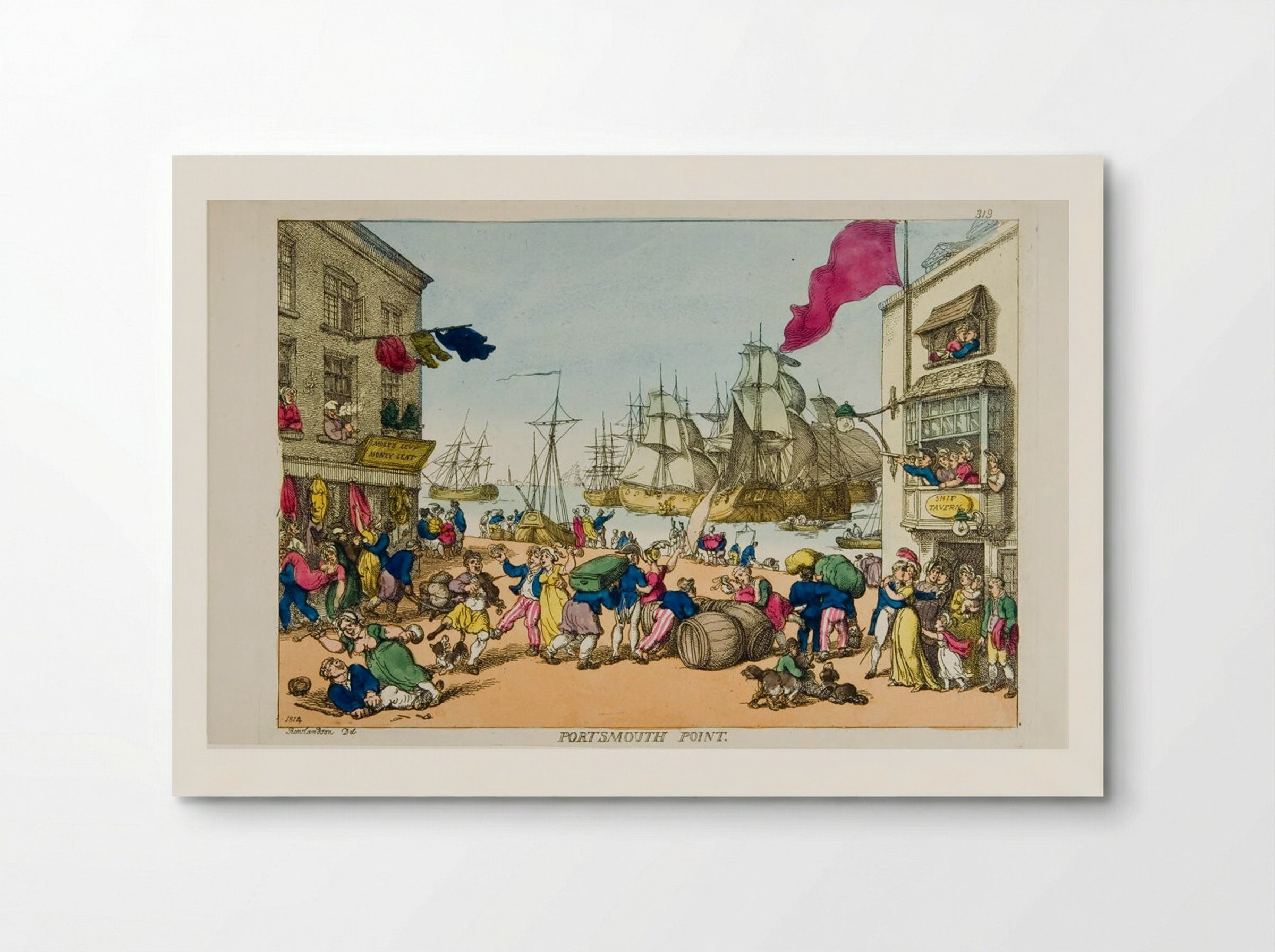 Portsmouth Point - Thomas Rowlandson - Poster