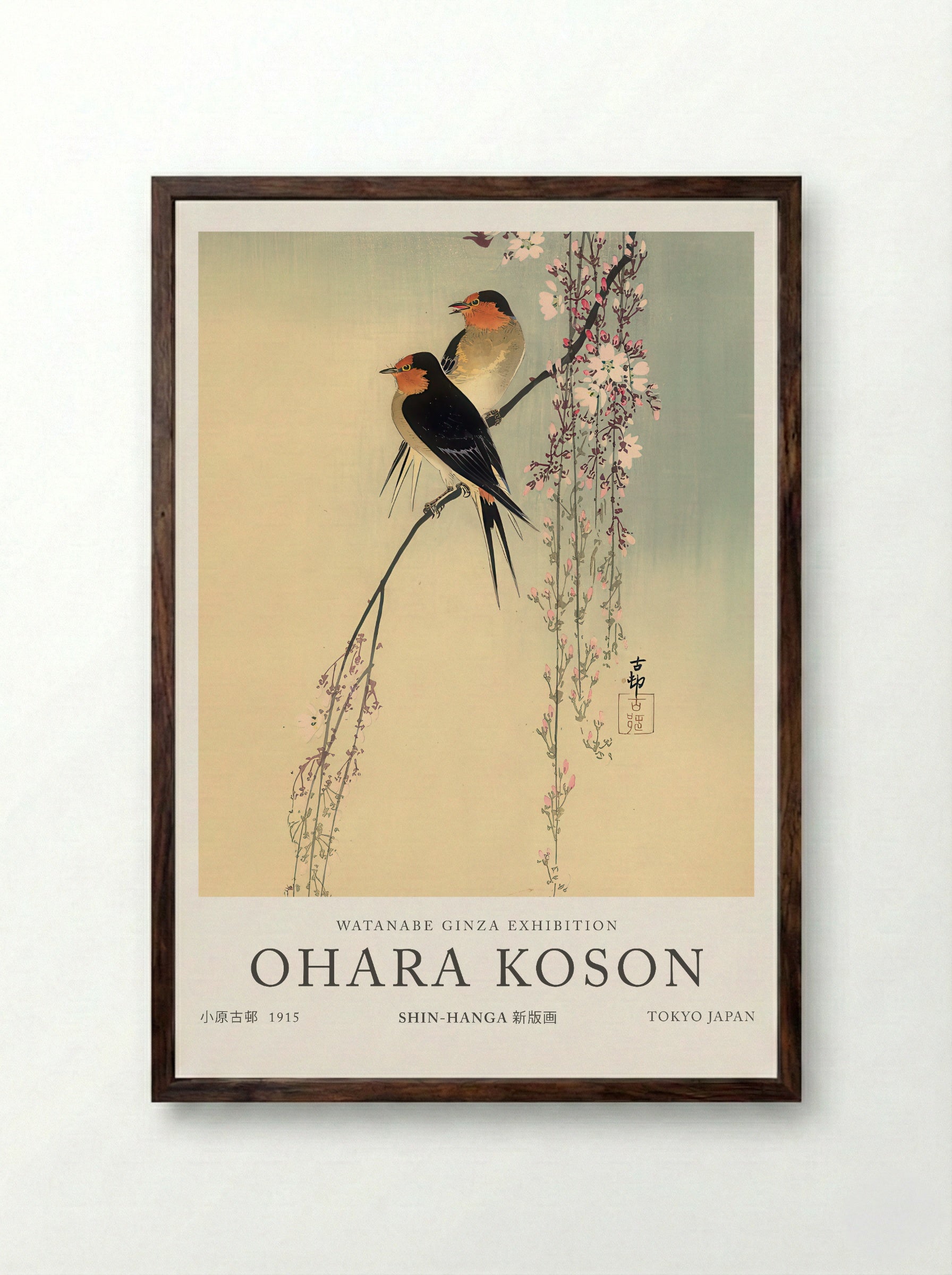 Swallows With Cherry Blossom - Ohara Koson