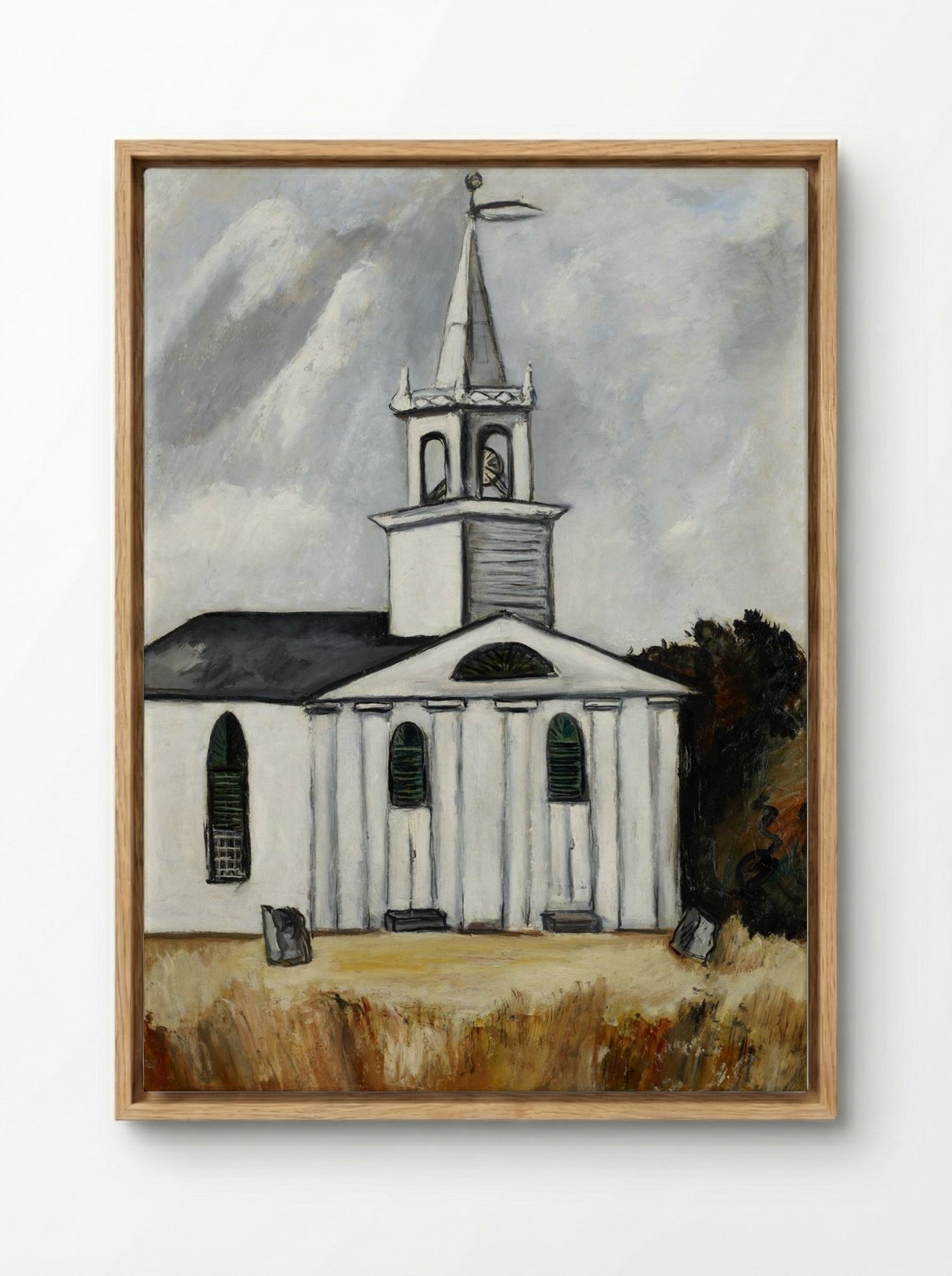 Church at Head Tide - Marsden Hartley - Framed Canvas Wood