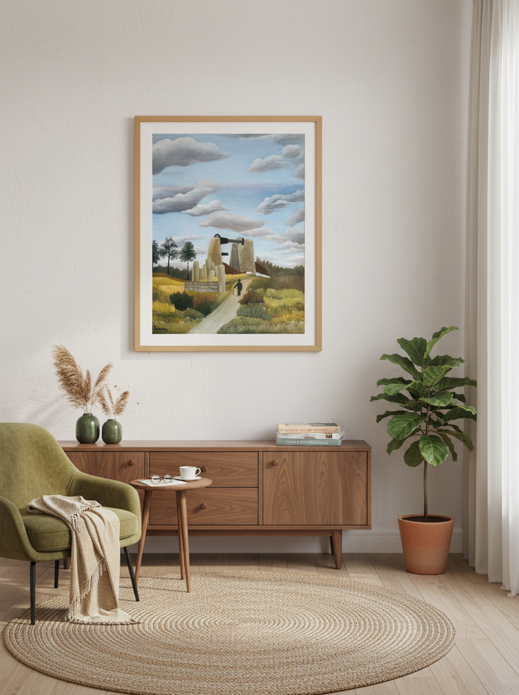 The Quarry by Henri Rousseau – Naïve Art Industrial Landscape Print - Lifestyle