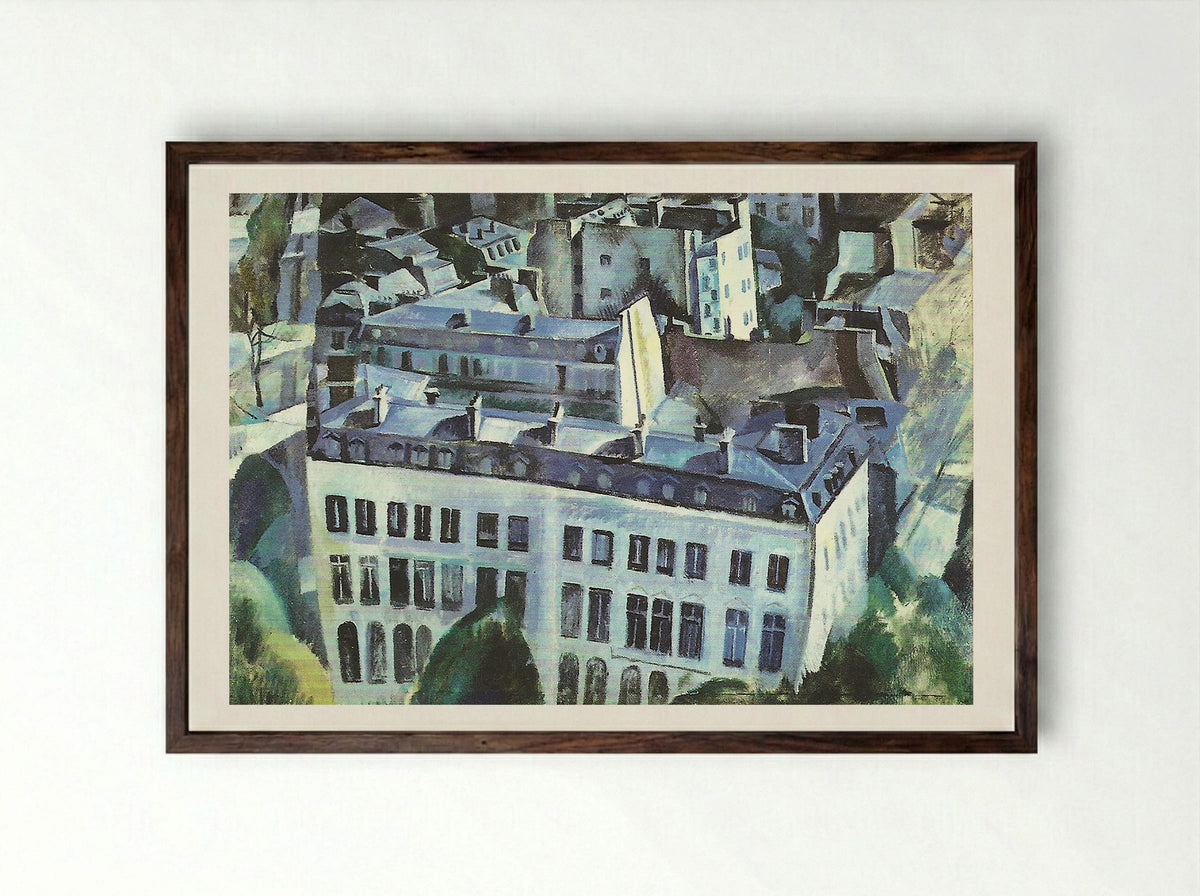 Study for The City - Robert Delaunay - Framed Print Dark Wood