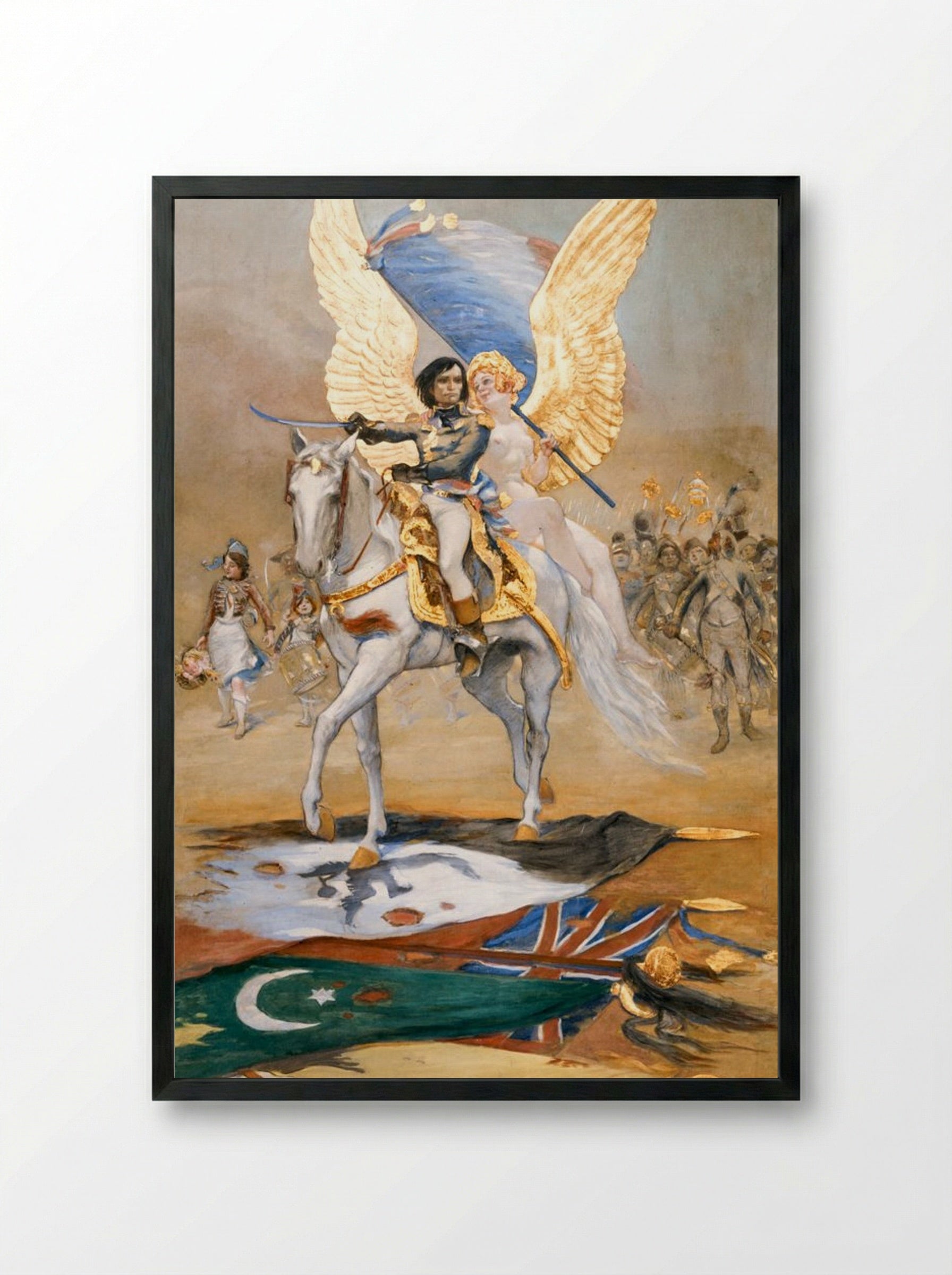 A. Bonaparte - Adolphe Willette - Framed Print Black