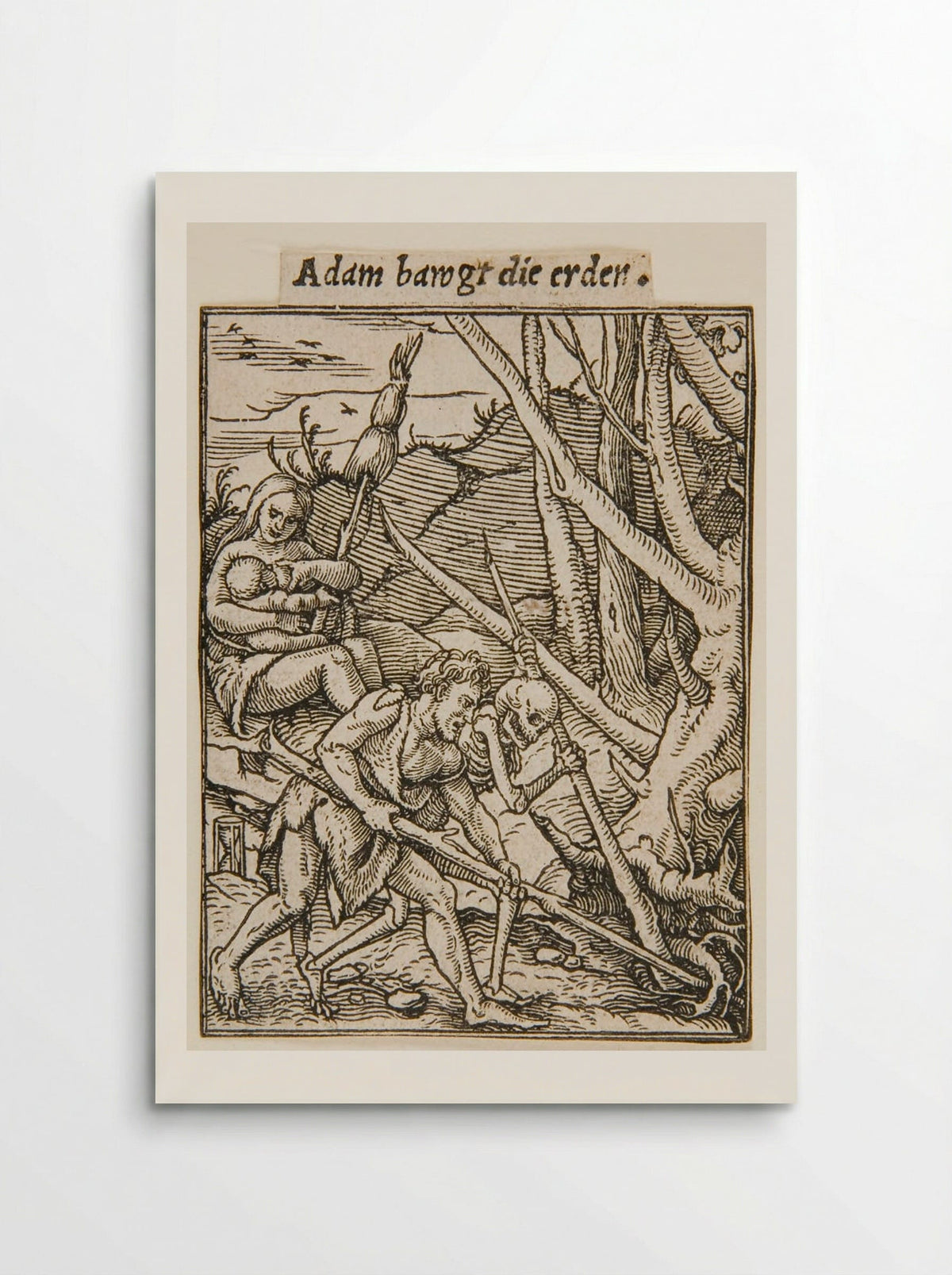 Adam Cultivating the Earth - Hans Holbein the Younger - Poster