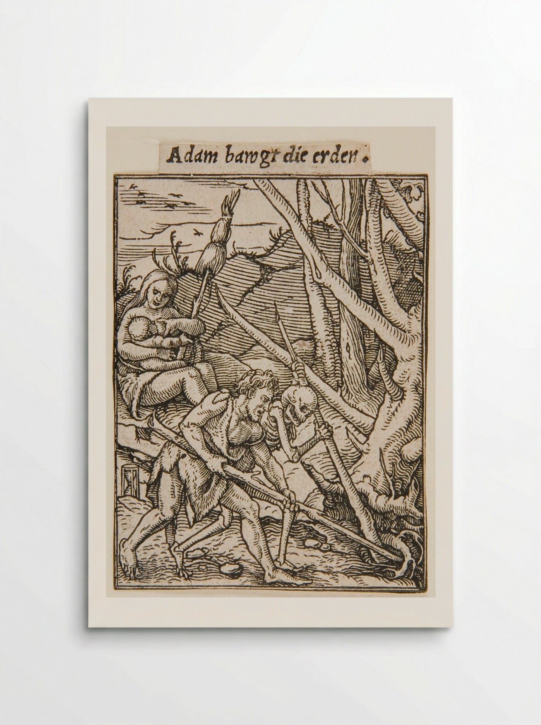 Adam Cultivating the Earth - Hans Holbein the Younger - Poster