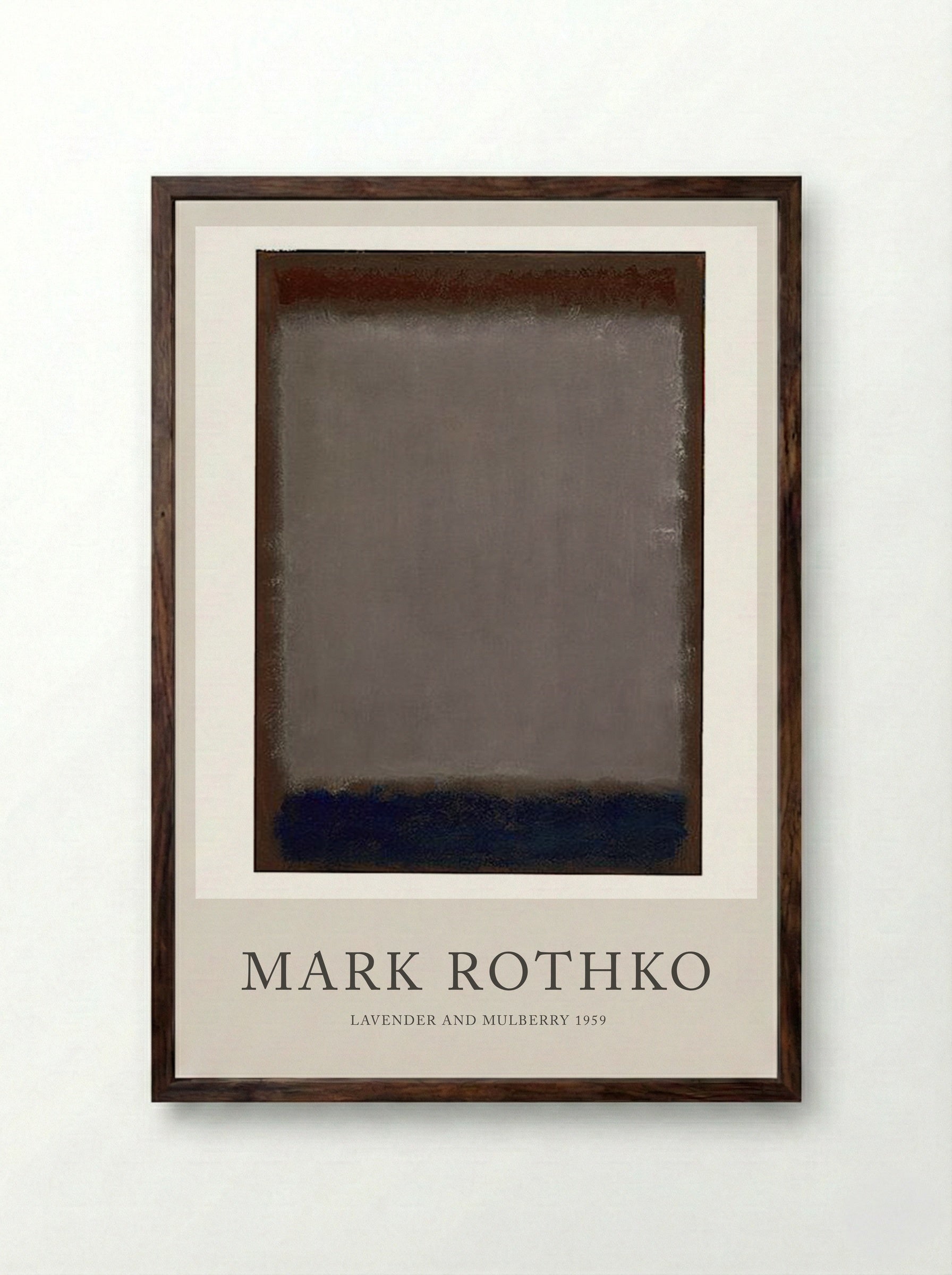 Lavender and Mulberry - Mark Rothko - Framed Print Dark Wood
