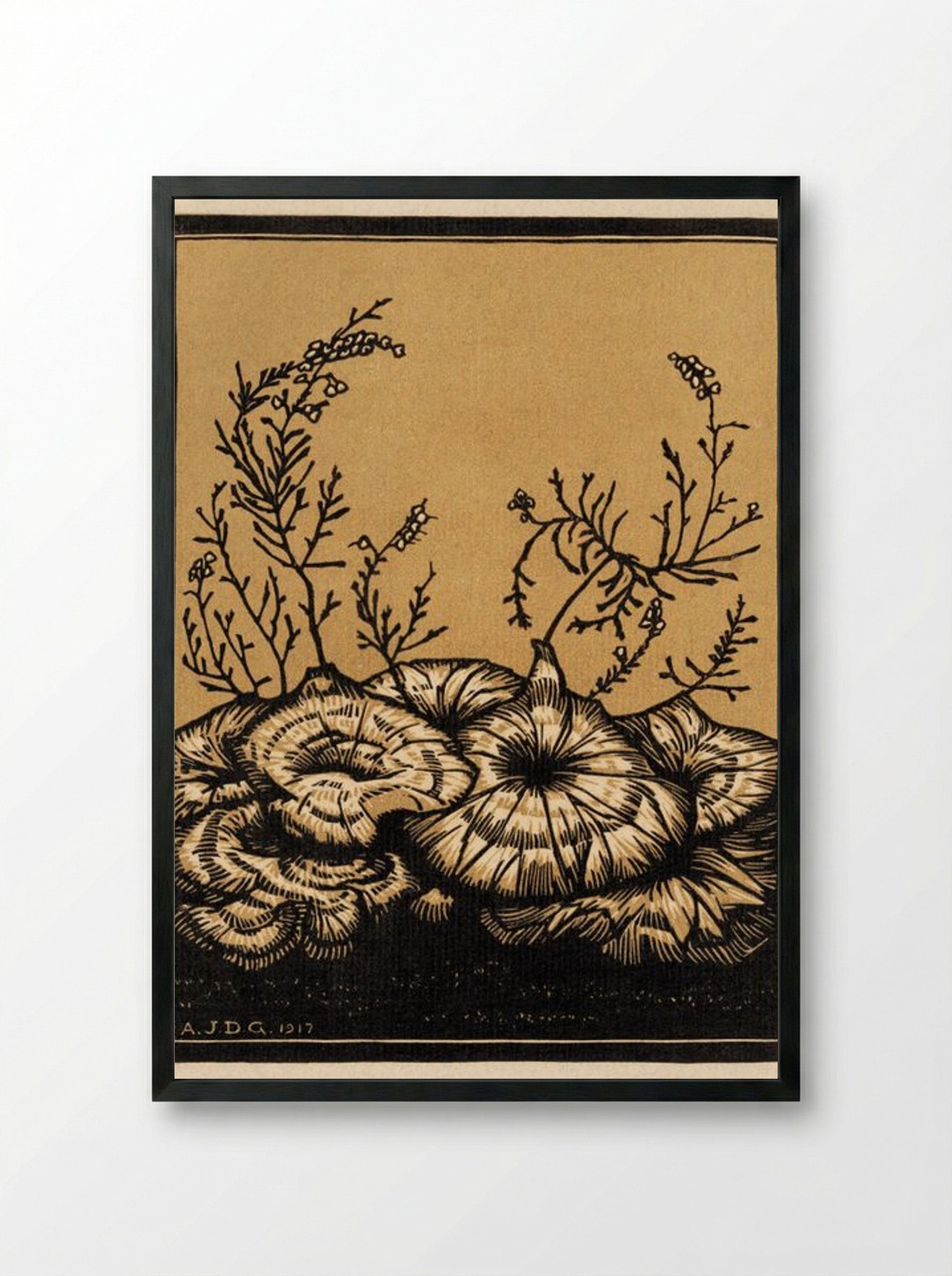 Blossoming Plants - Julie de Graag - Framed Print Black