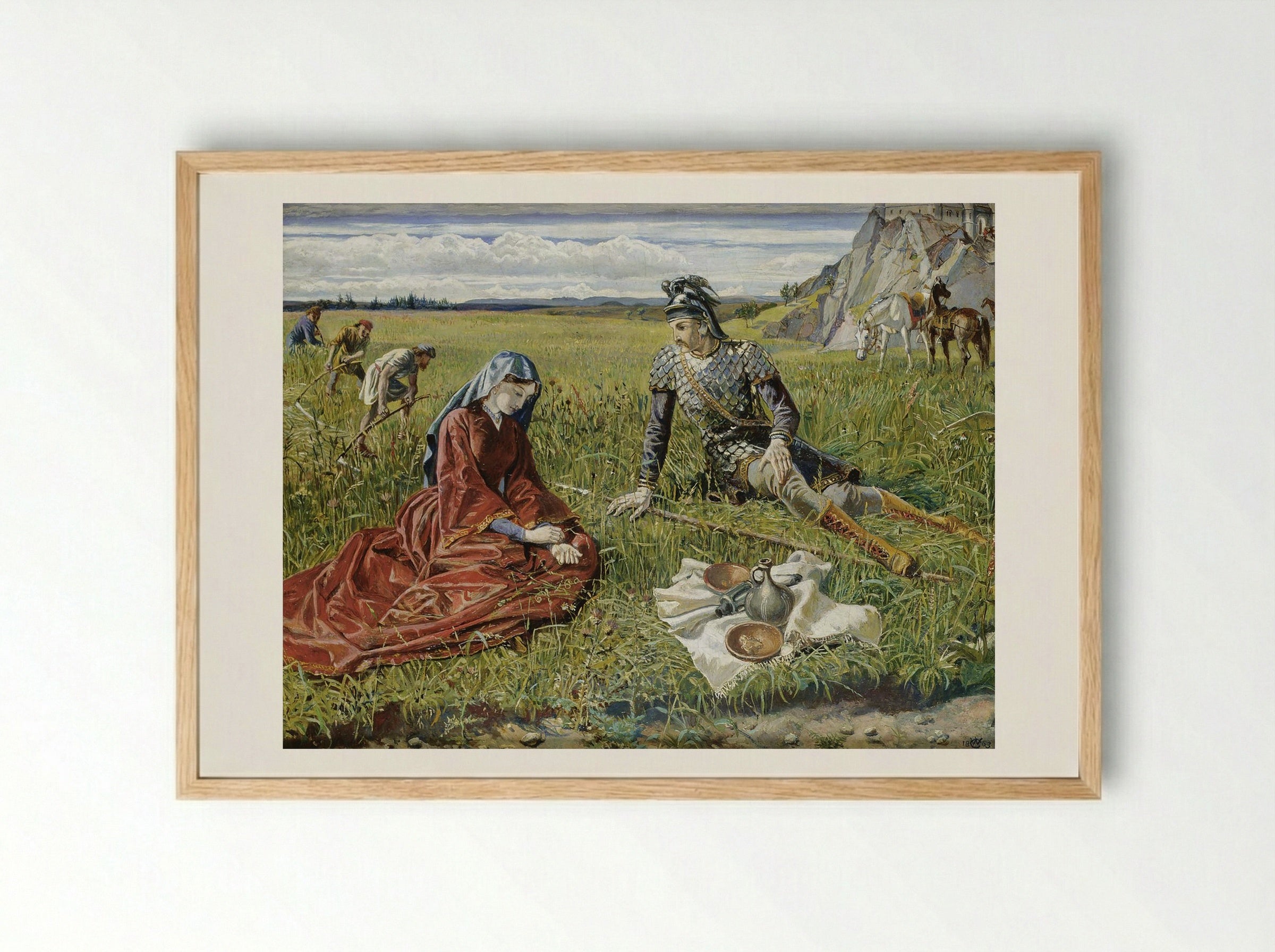 Ruth and Boaz - Julius Schnorr von Carolsfeld - Framed Print Wood