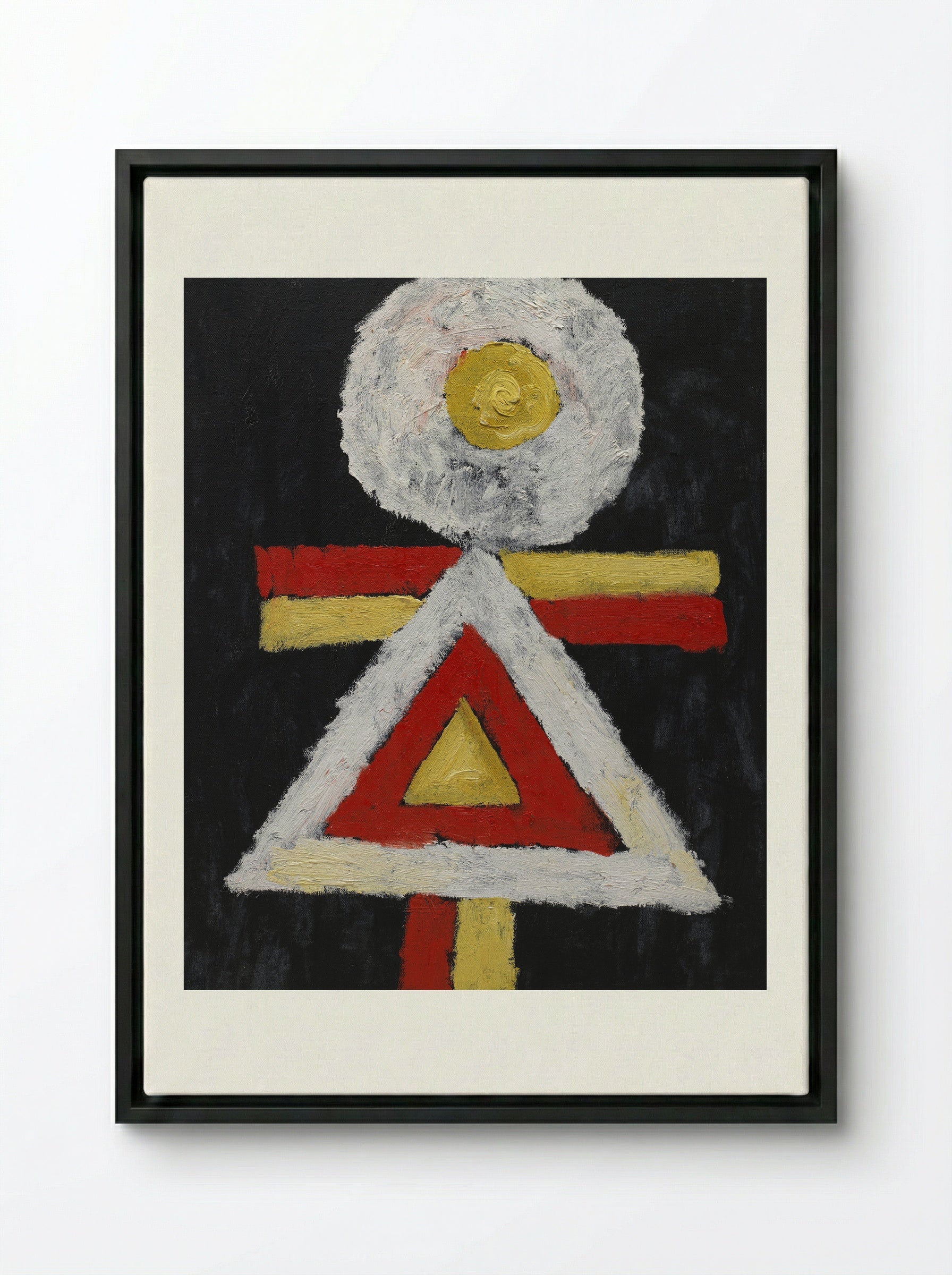Geometric Figure - Marsden Hartley - Framed Canvas Black