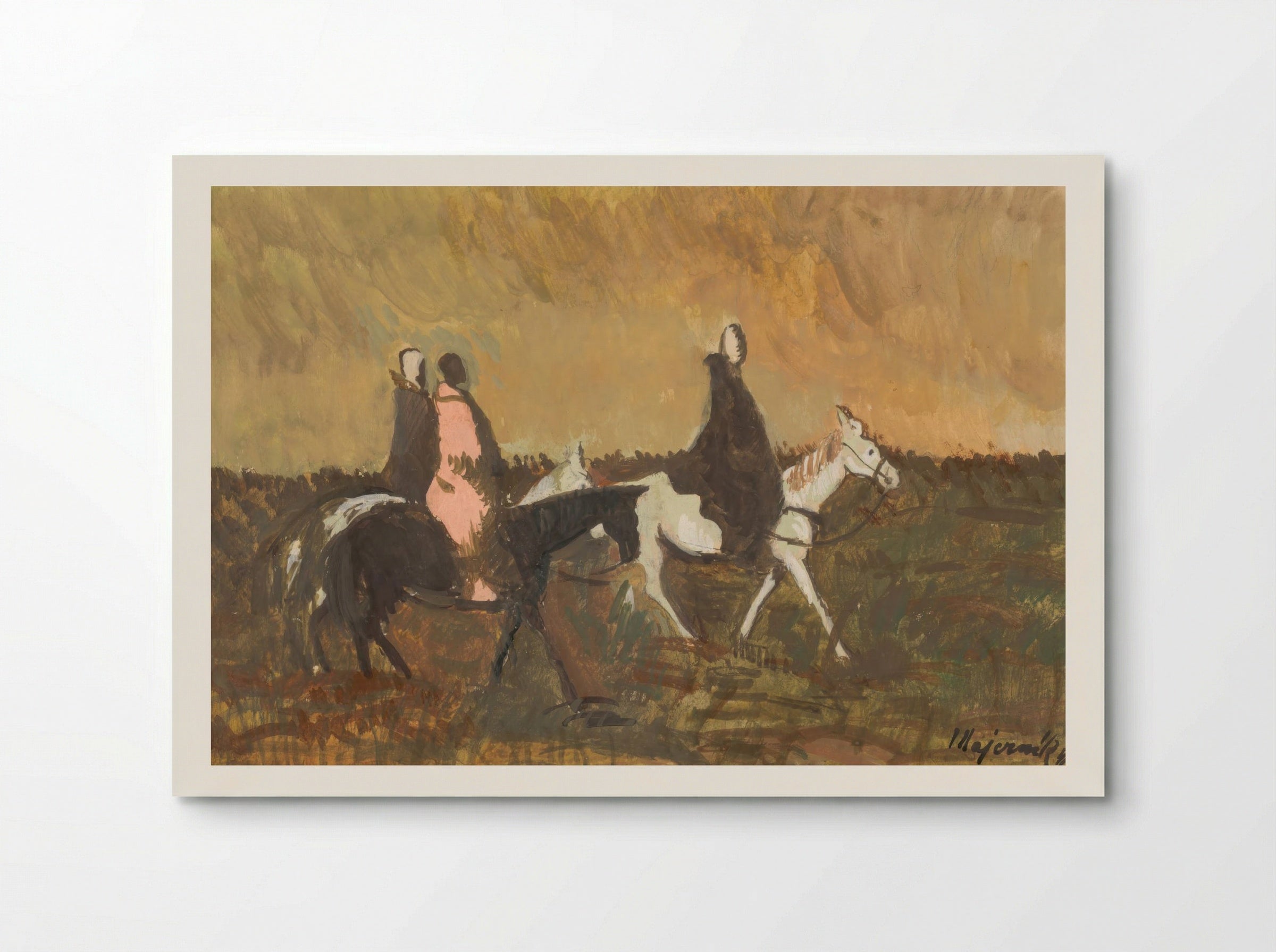 Three Riders in a Landscape - Cyprián Majerník - Poster