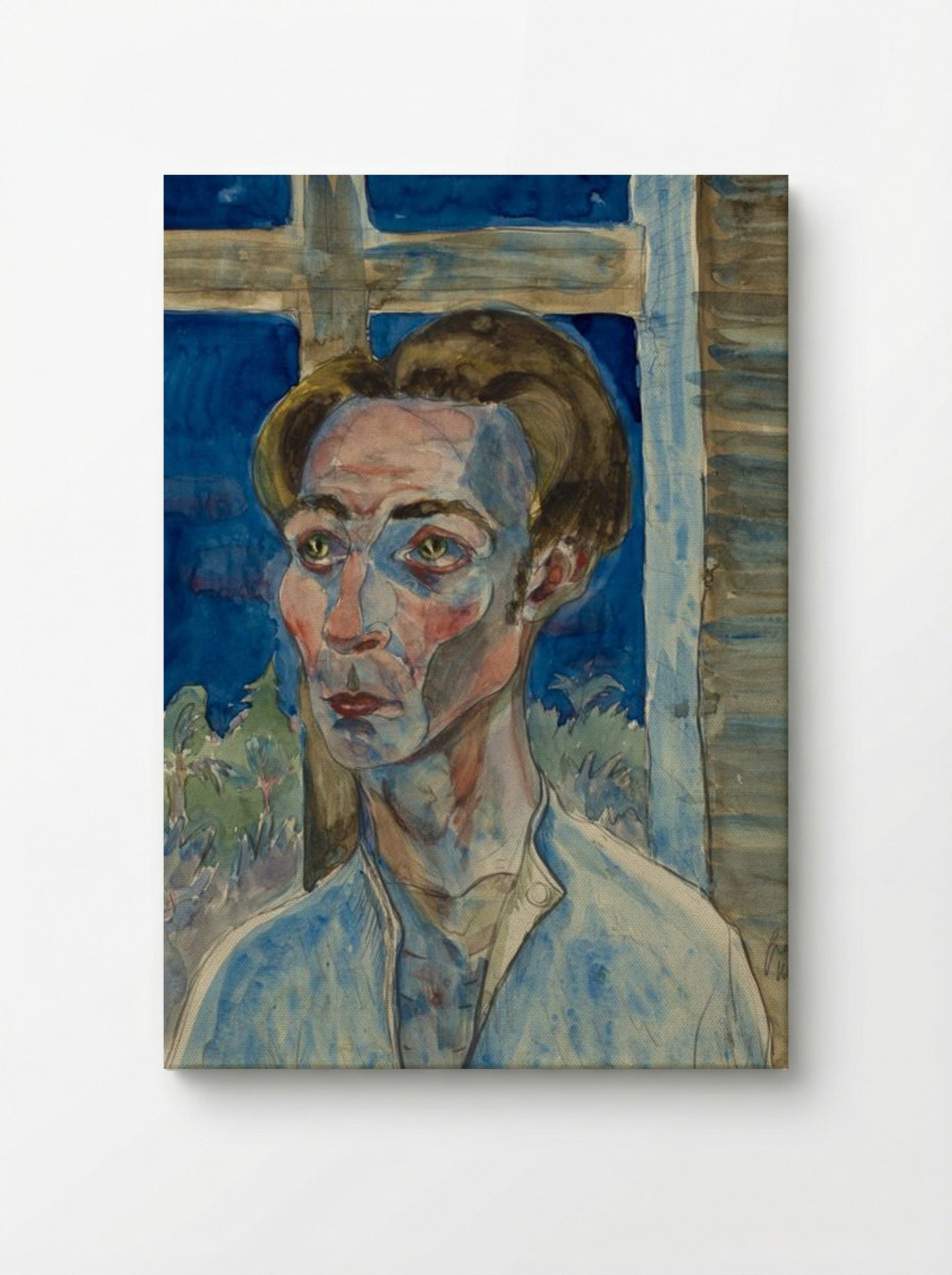 Myself with a Window Frame Cross - Hermann Max Pechstein - Canvas