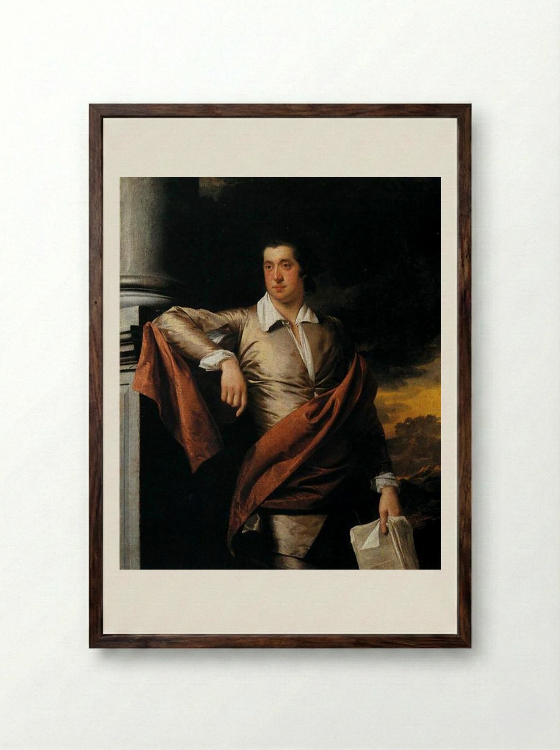 Thomas Day - Joseph Wright - Framed Print Dark Wood