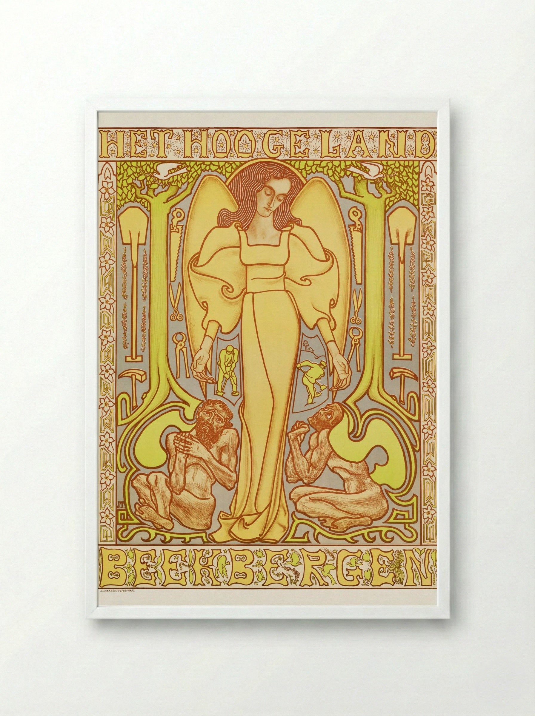 The Hoogeland, Beekbergen - Jan Toorop - Framed Print White