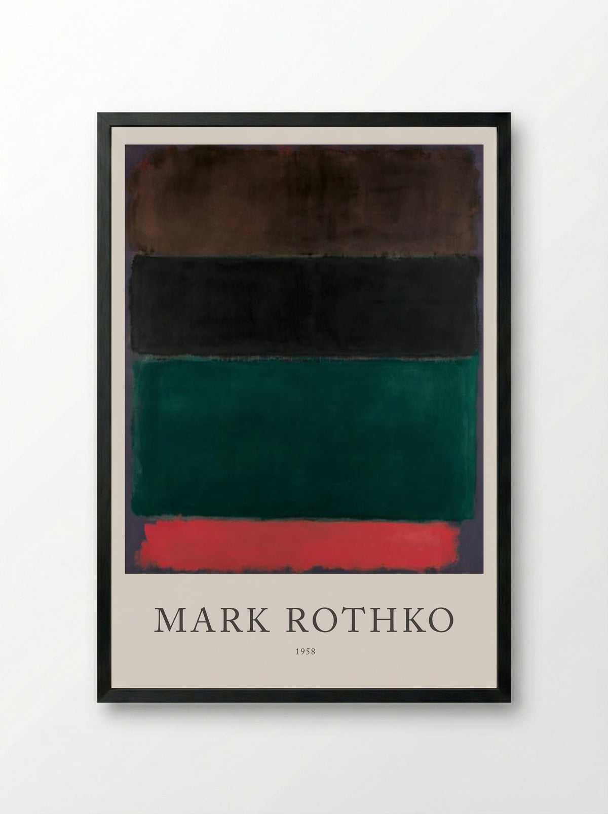 Untitled (Multiform Painting) - Mark Rothko - Framed Print Black