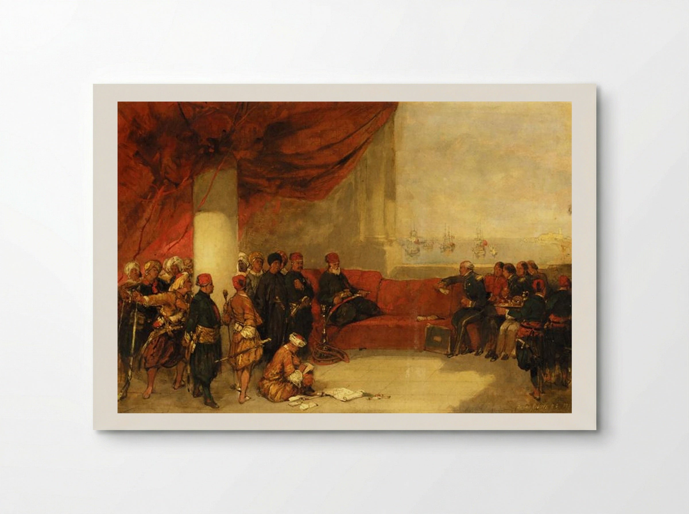 Interview with the Viceroy of Egypt at His Palace in Alexandria - David Roberts - Poster
