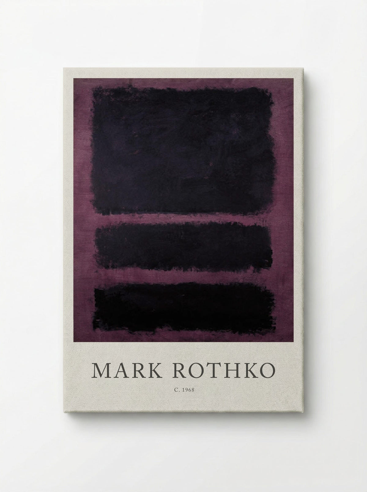 Untitled (Three Black Rectangles on Purple) - Mark Rothko - Canvas