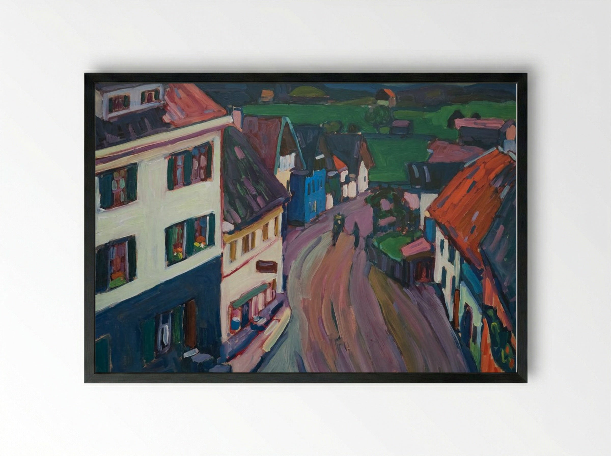 View from the Window of the Griesbräu - Alexej von Jawlensky - Framed Print Black