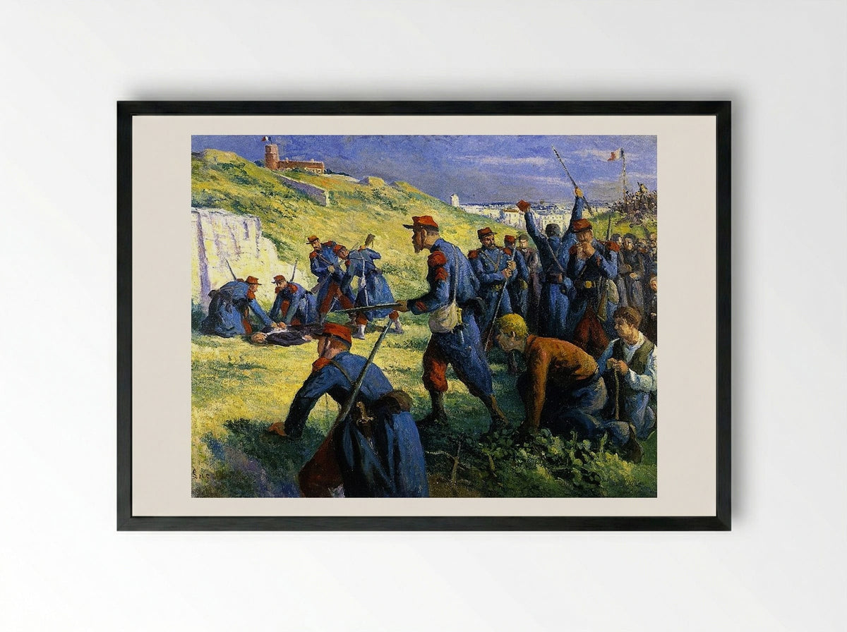 The Execution of Varlin - Maximilien Luce - Framed Print Black