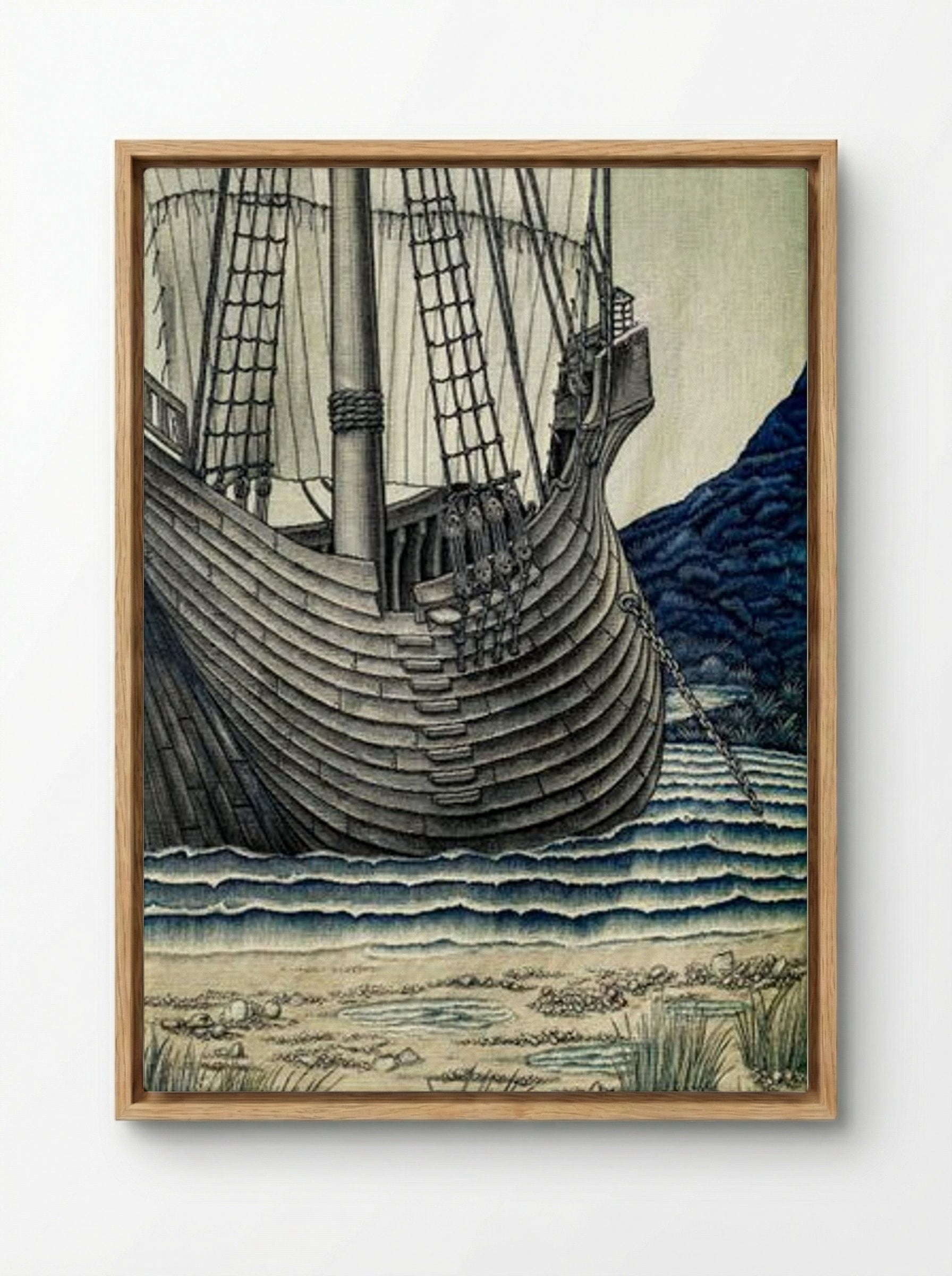 The Ship - William Morris - Framed Canvas Wood