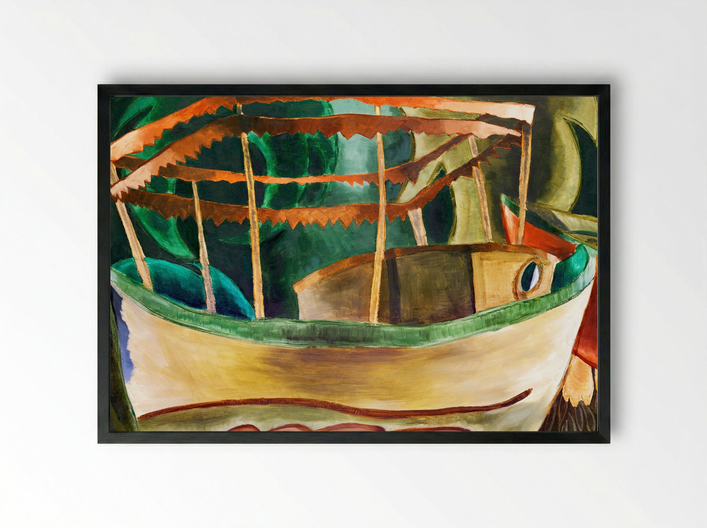 Fishboat - Arthur Dove - Framed Print Black