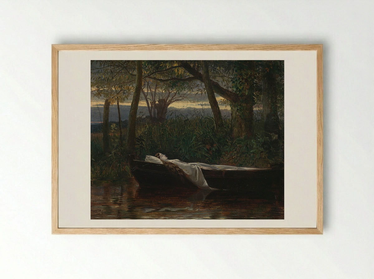 The Lady of Shalott - Walter Crane - Framed Print Wood