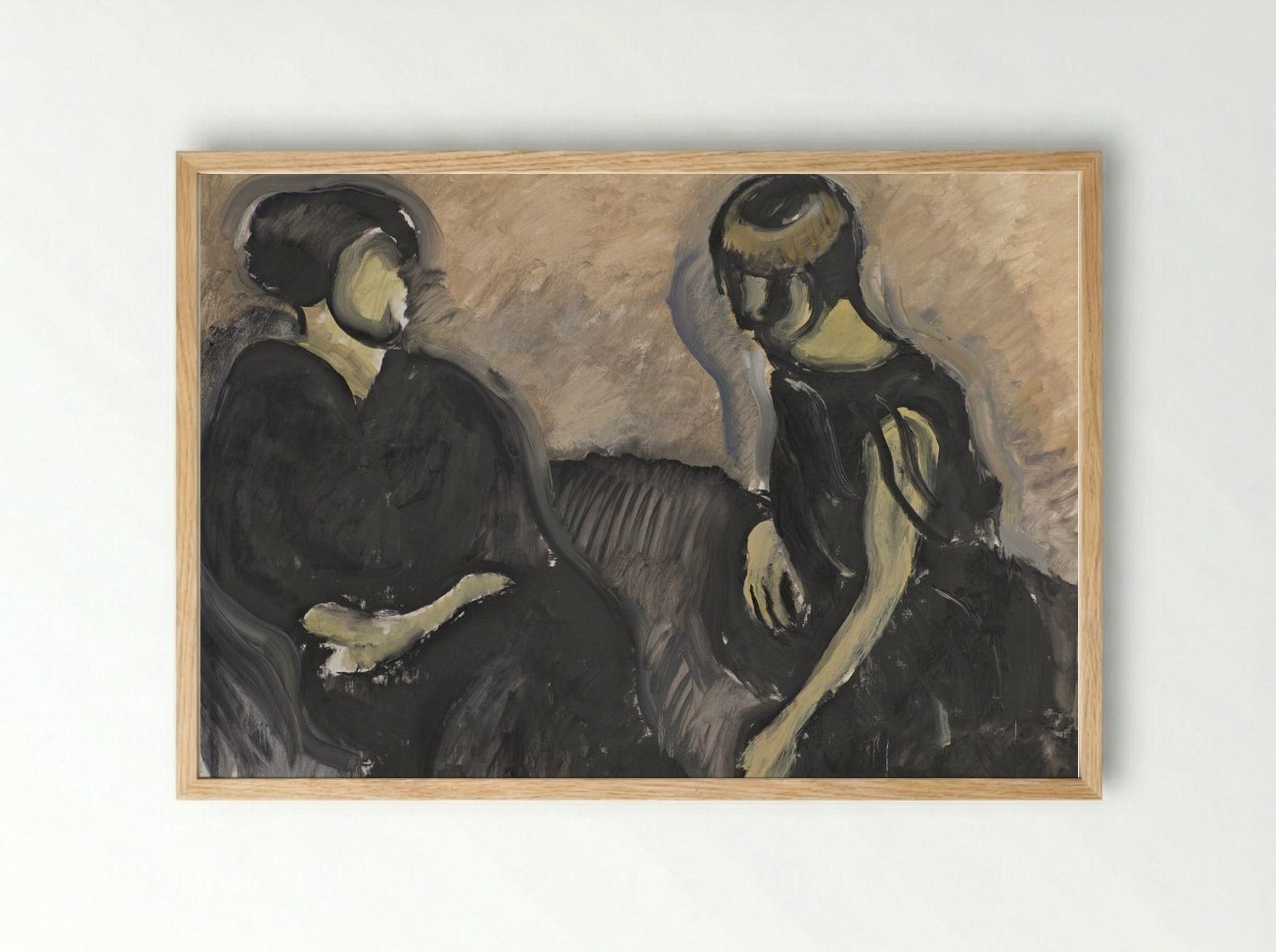 Two Ladies - Harald Giersing - Framed Print Wood