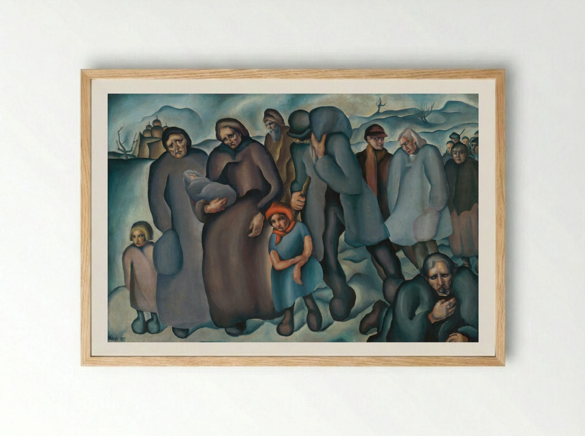 Refugees - Konstantin Bauer - Framed Print Wood