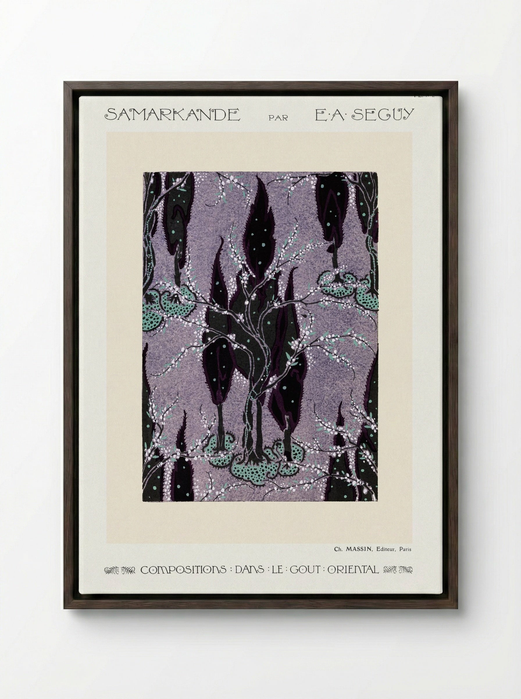 Samarkande, Plate No. 2 (Oriental Composition) - Émile-Allain Séguy - Framed Canvas Dark Wood