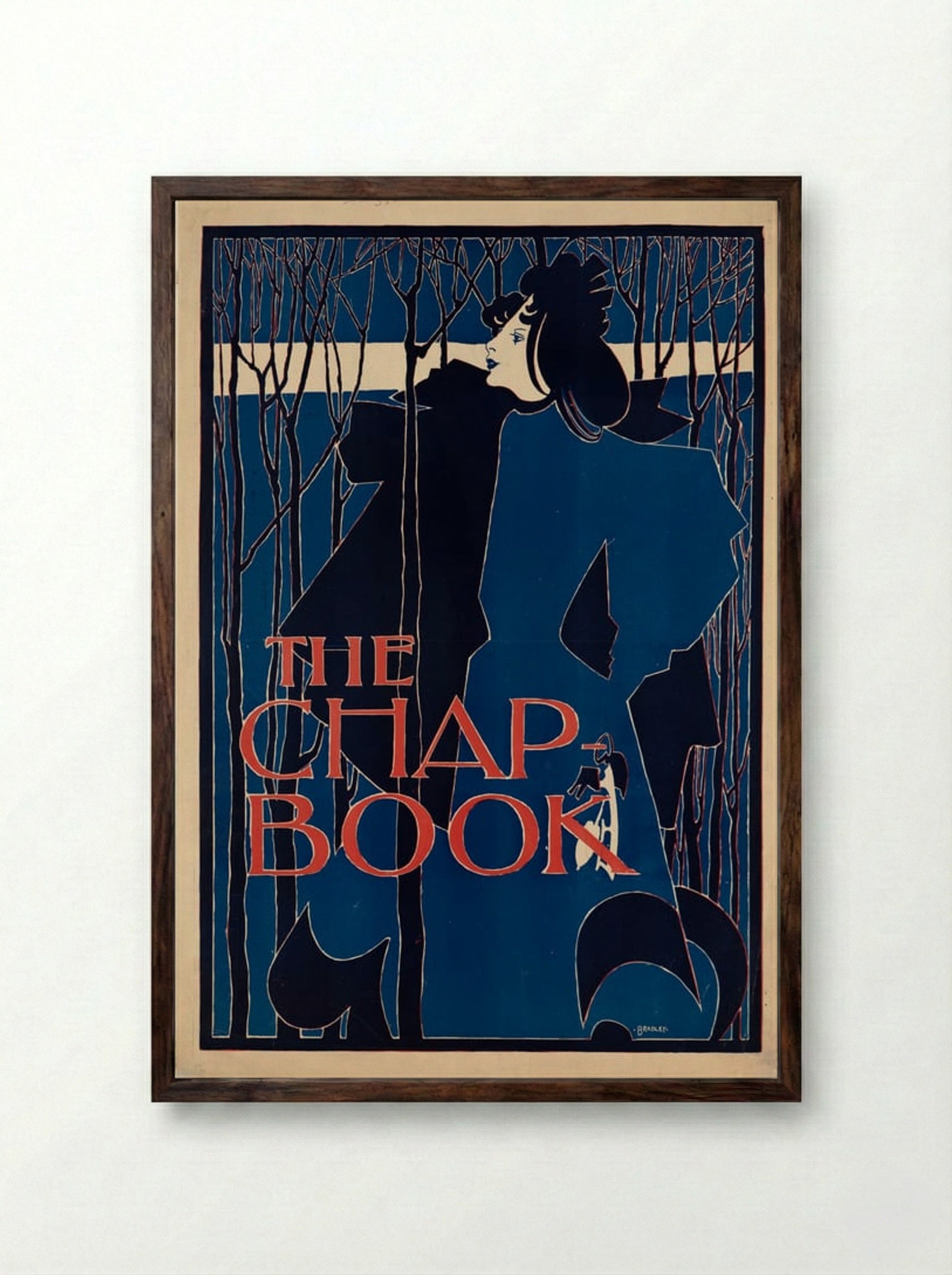 The Chap-Book - Will H. Bradley - Framed Print Dark Wood